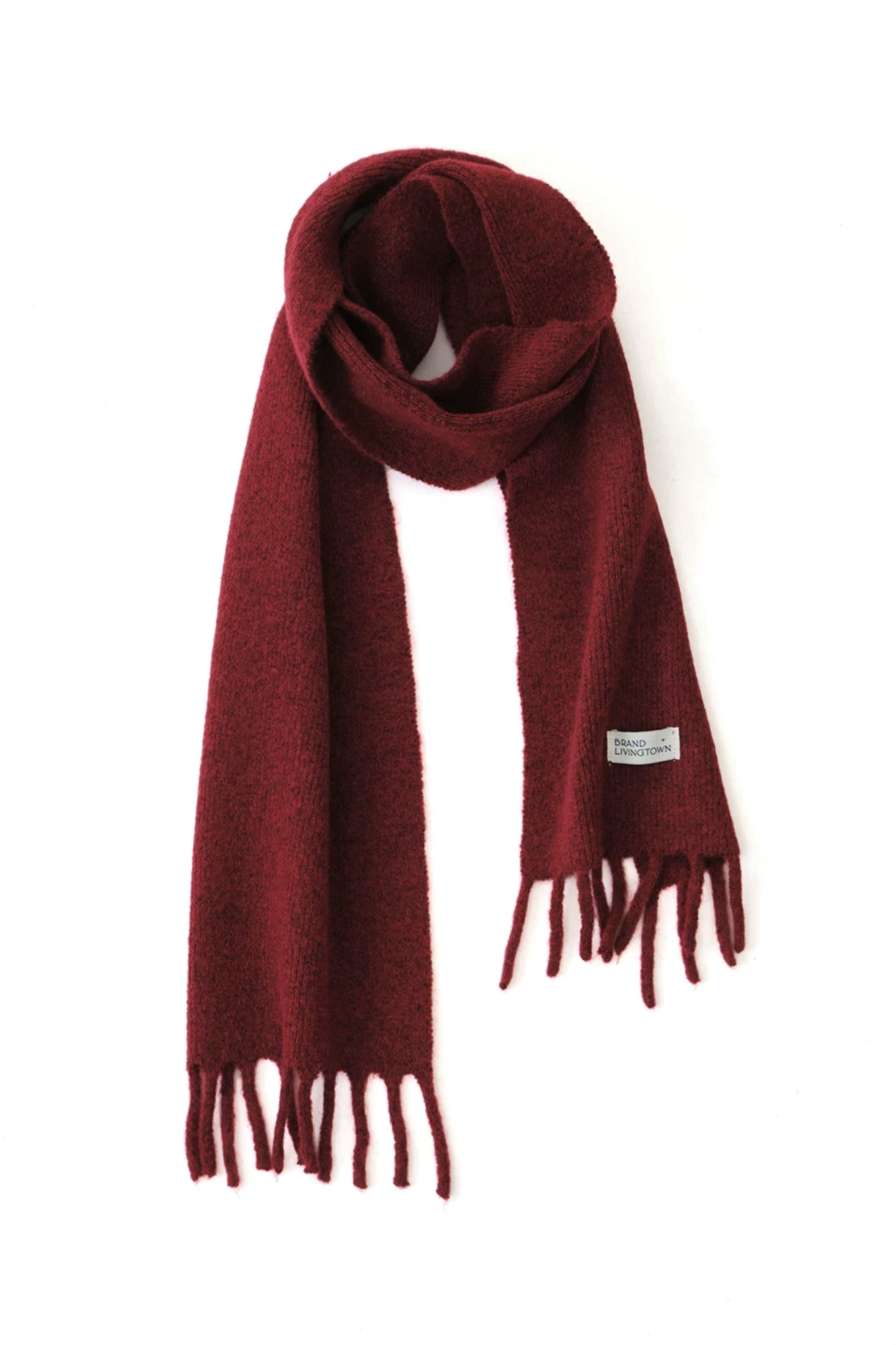 LIVINGTOWN Essential Wool-Blend Fringe Scarf