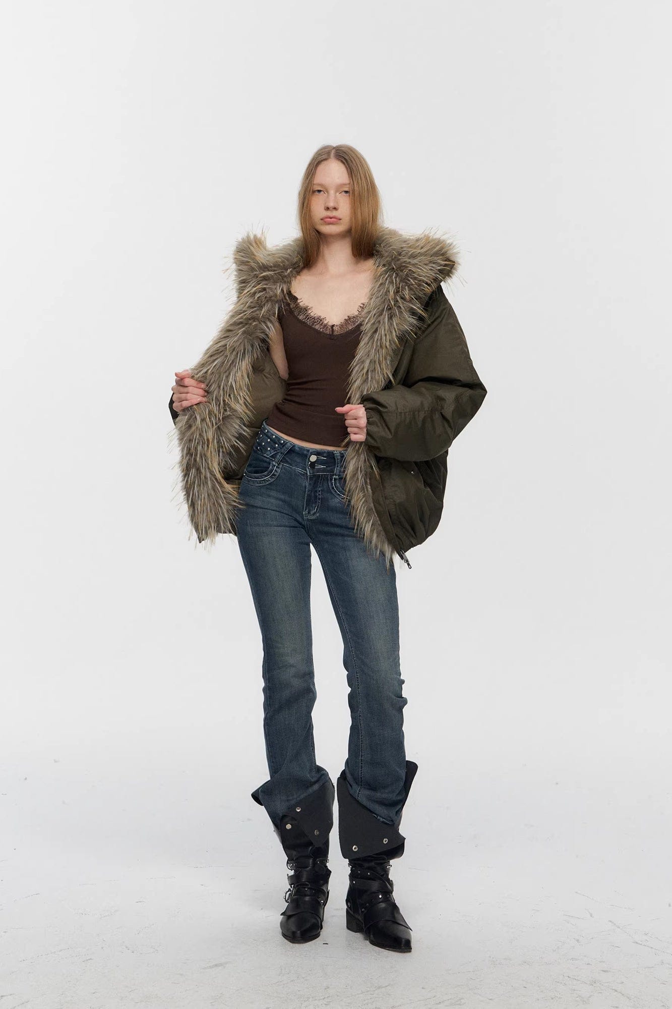 10AMSOTIIIIIIRED Water-Repellent Duck Down Puffer Jacket
