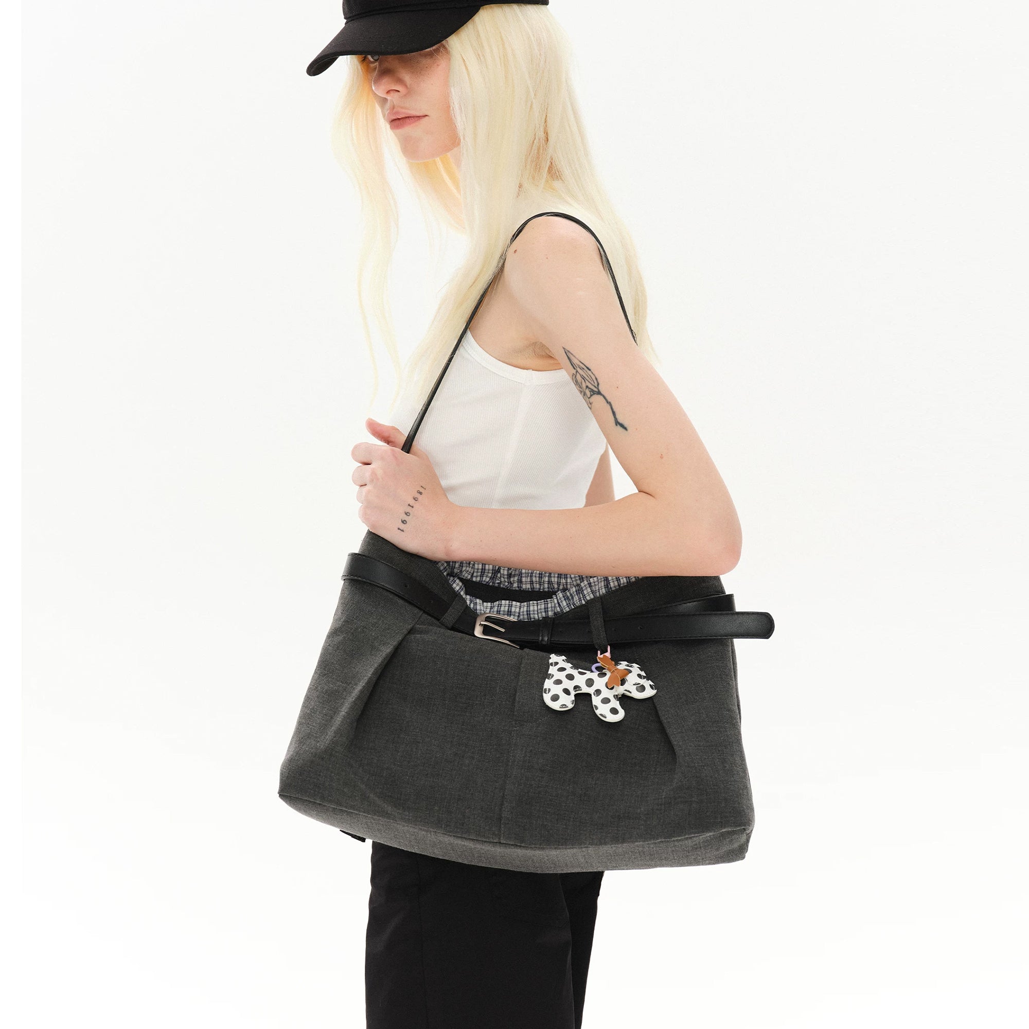 COSTUSTOOT Trouser-Waistband Spliced Shoulder Bag