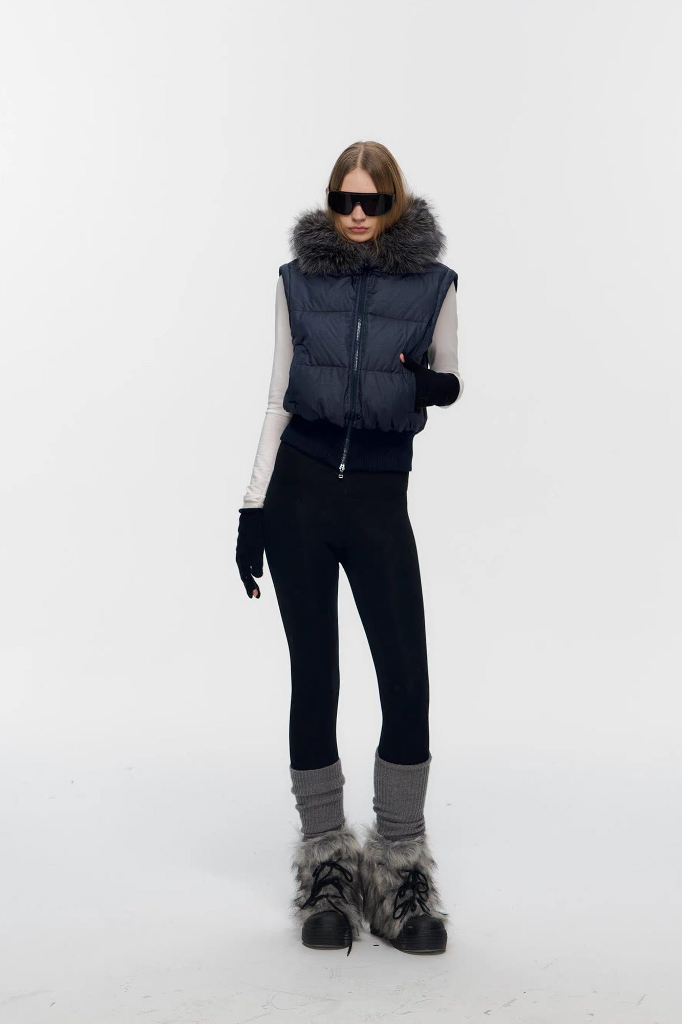 10AMSOTIIIIIIRED Detachable Sleeves Down Puffer Jacket