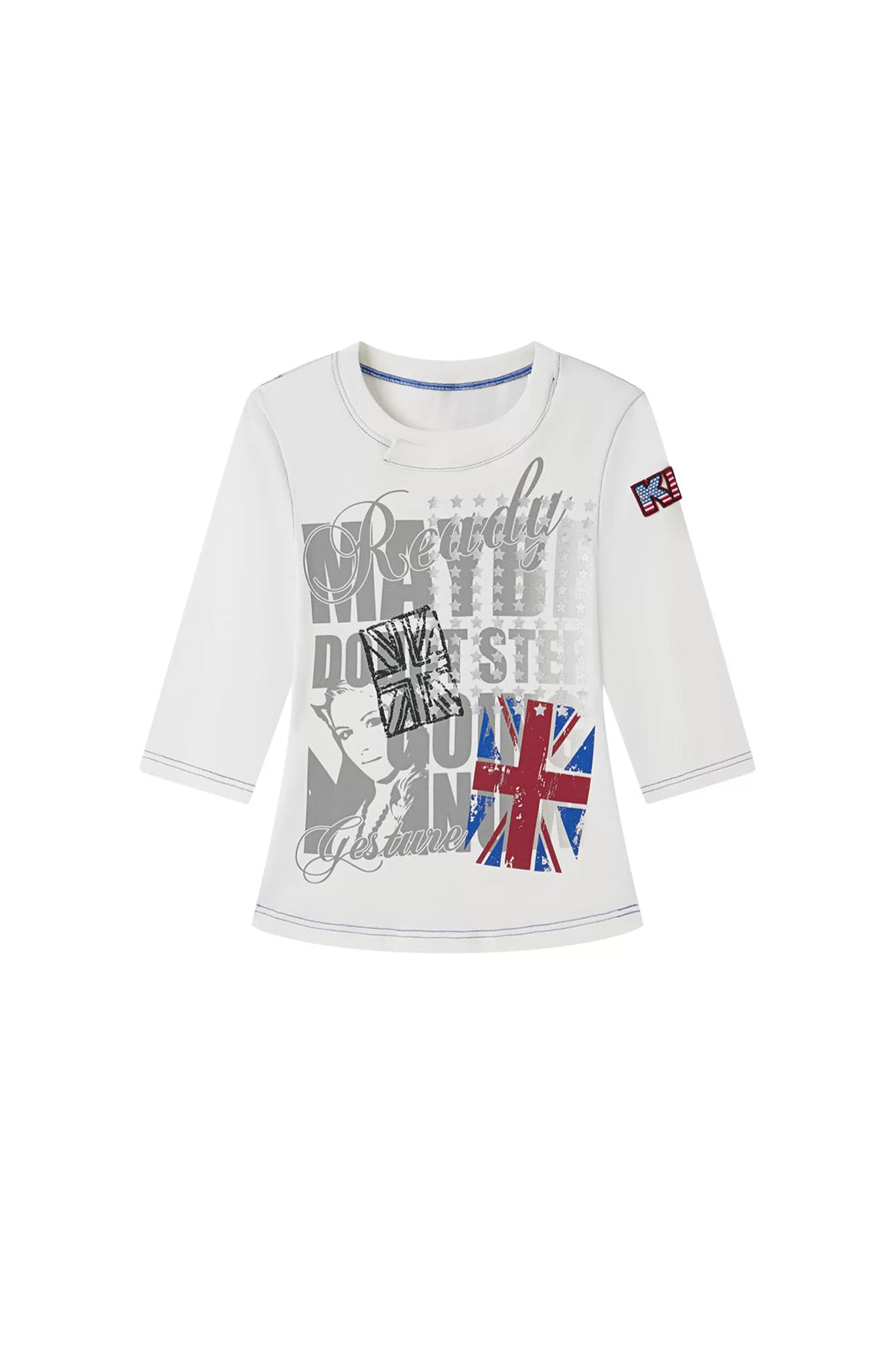 NONAME SPACE Union Jack Graphic Slim Tee