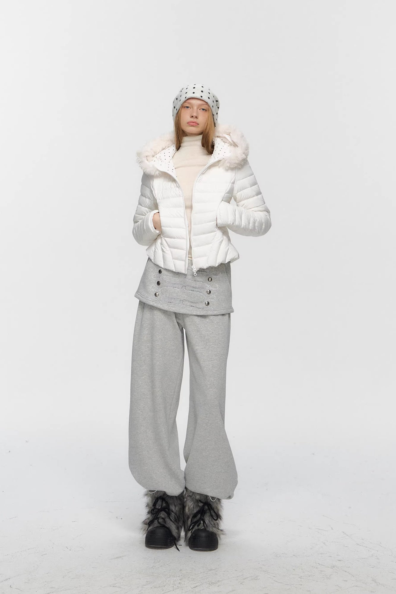 10AMSOTIIIIIIRED Detachable Faux-Fur Quilted Down Jacket