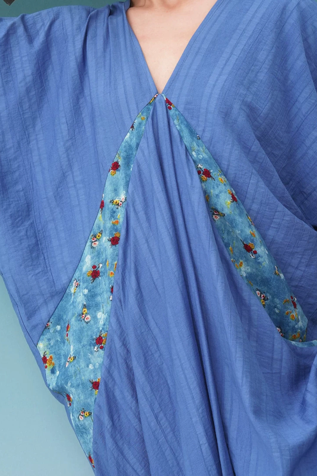 NOPMOB Spliced Floral Draped Maxi Dress