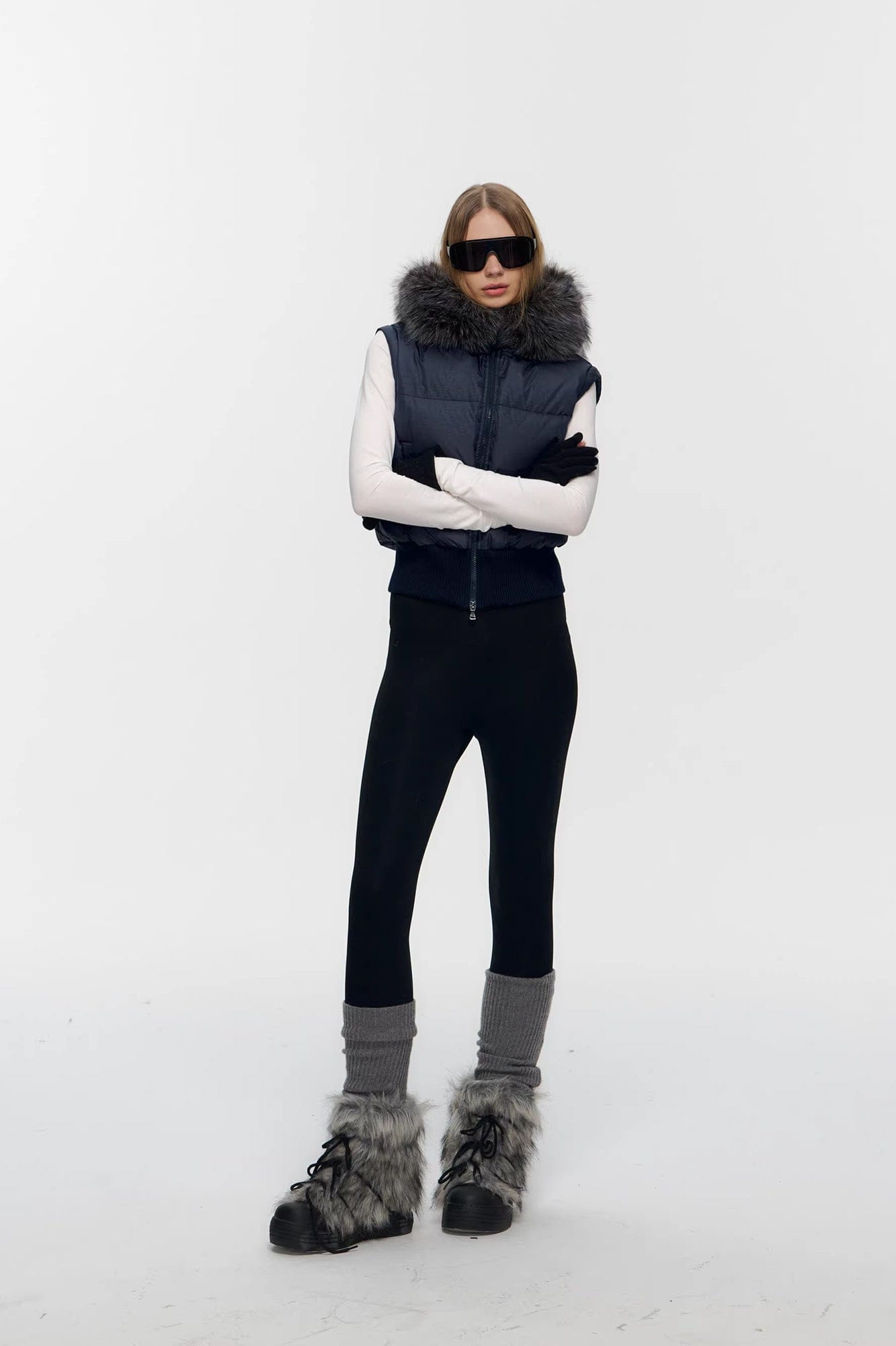 10AMSOTIIIIIIRED Detachable Sleeves Down Puffer Jacket