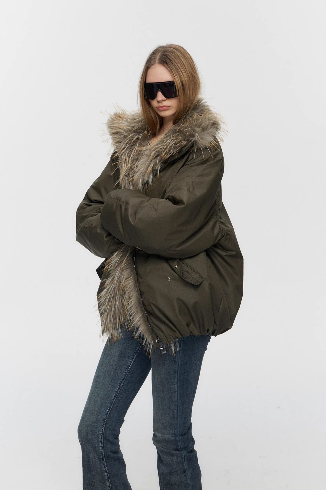 10AMSOTIIIIIIRED Water-Repellent Duck Down Puffer Jacket