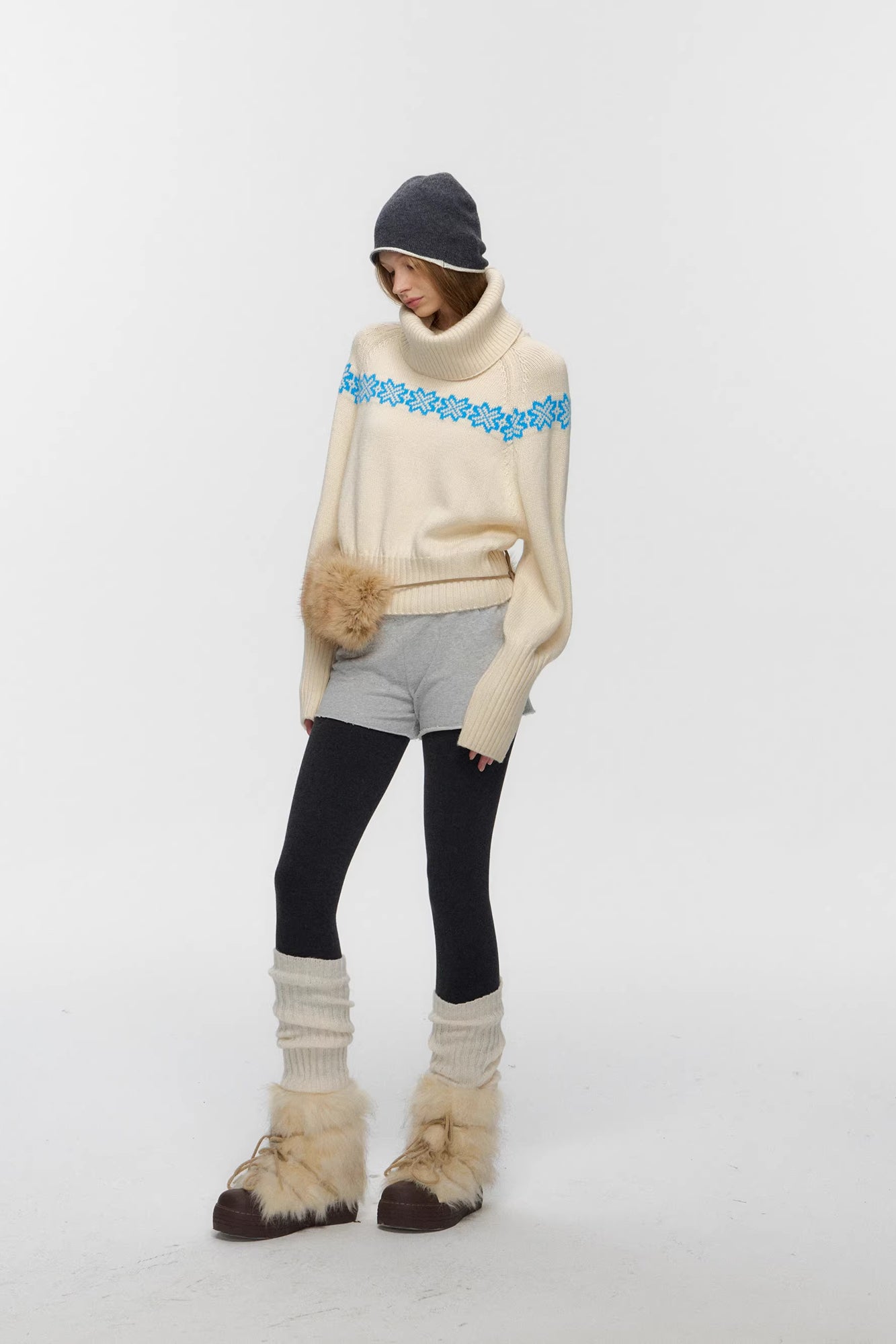 10AMSOTIIIIIIRED Detachable Turtleneck Wool-Blend Fair Isle Sweater