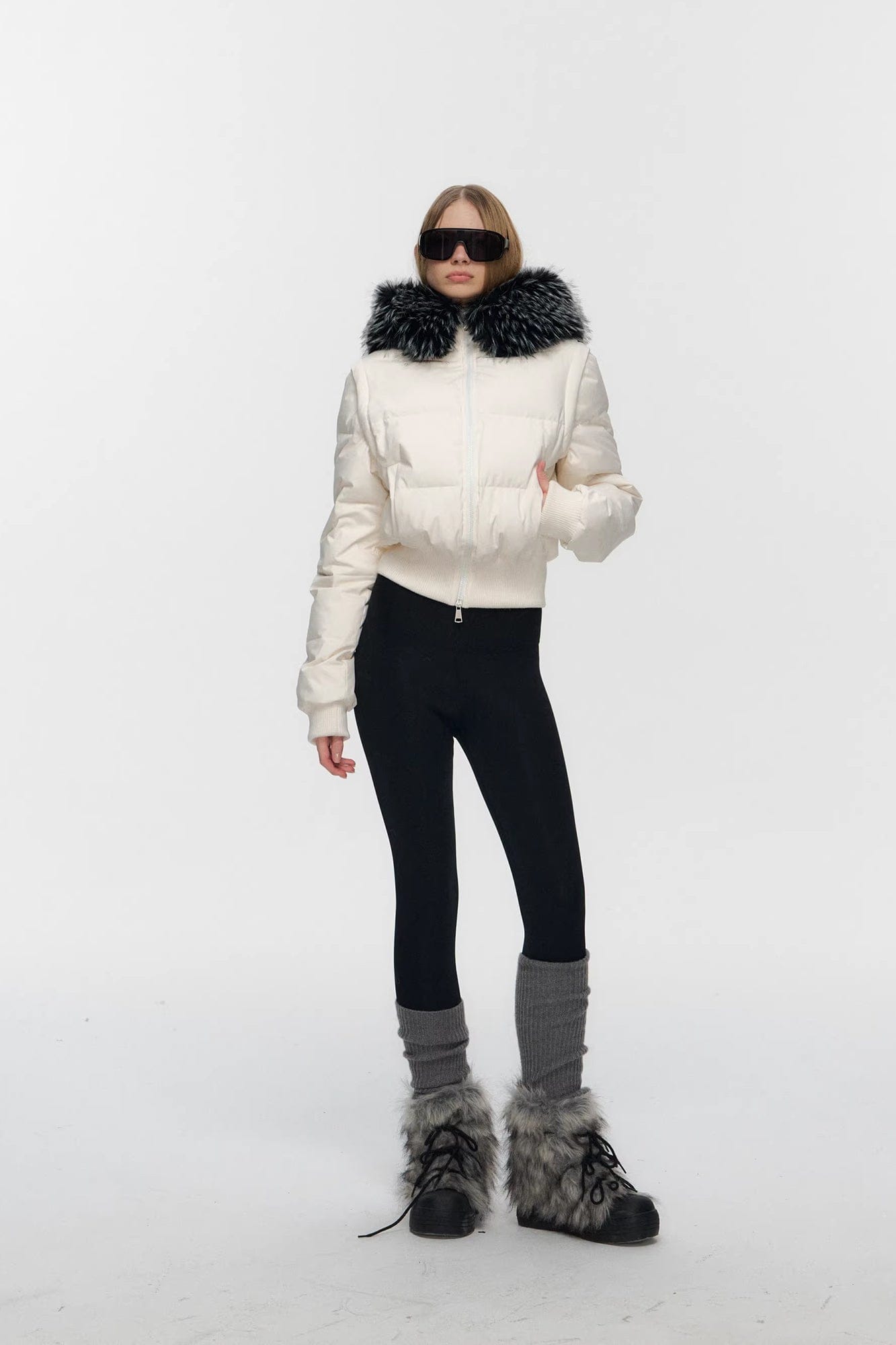 10AMSOTIIIIIIRED Detachable Sleeves Down Puffer Jacket
