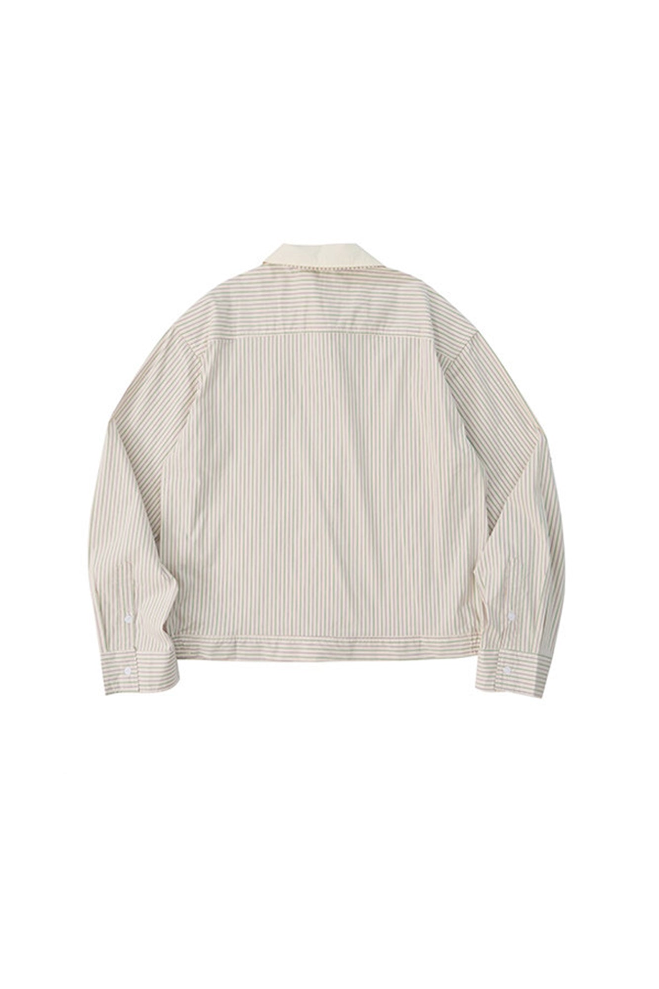LIVINGTOWN Striped Beaded Drawcord Layered Collar Shirt