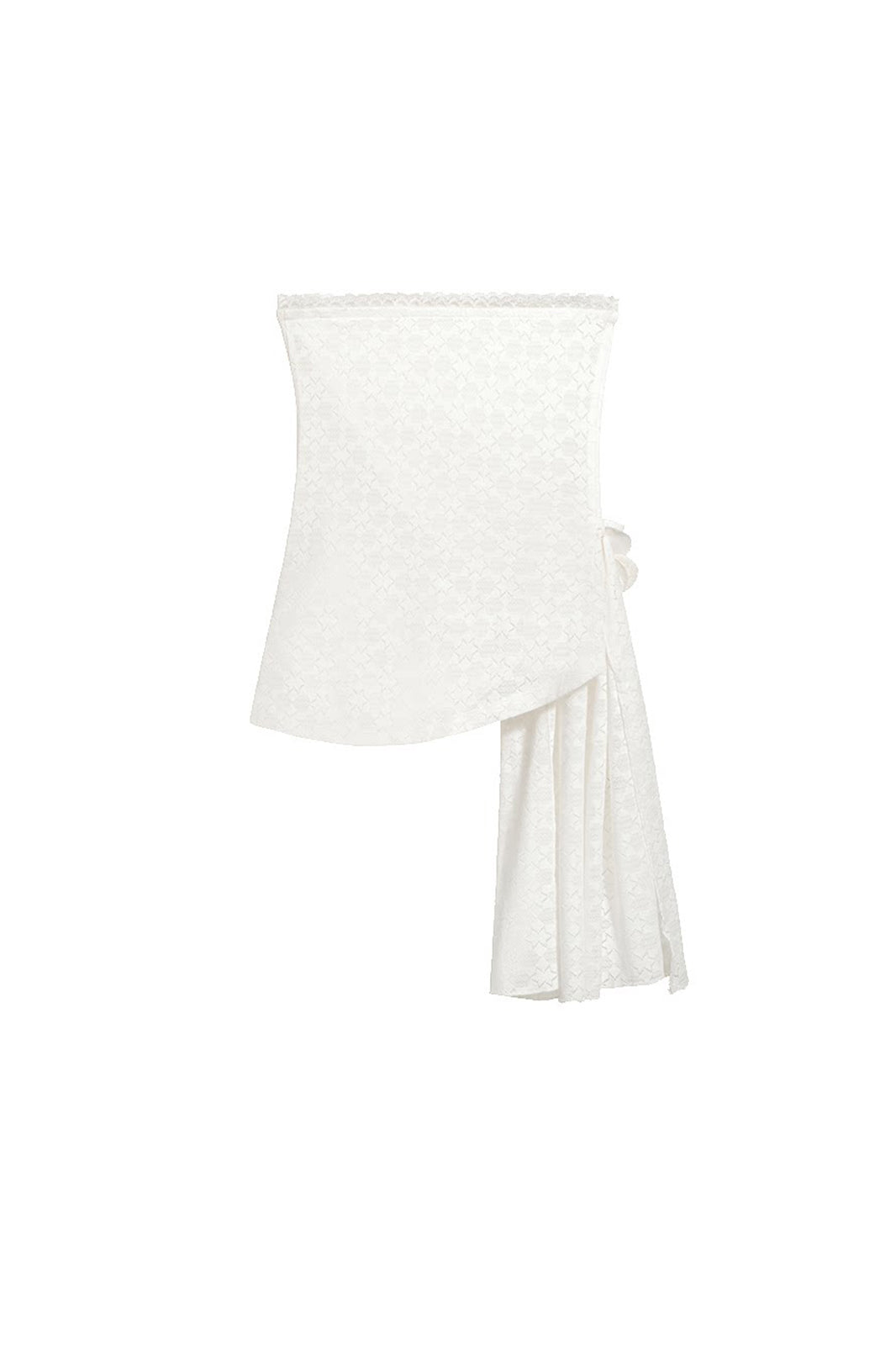 9266 STUDIO Rosette Draped Tube Top
