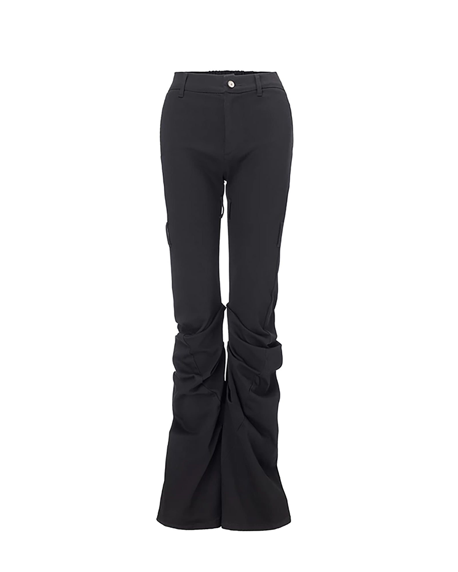 EMOHA Ruched Lazer Burnt Wing Flared Jeans