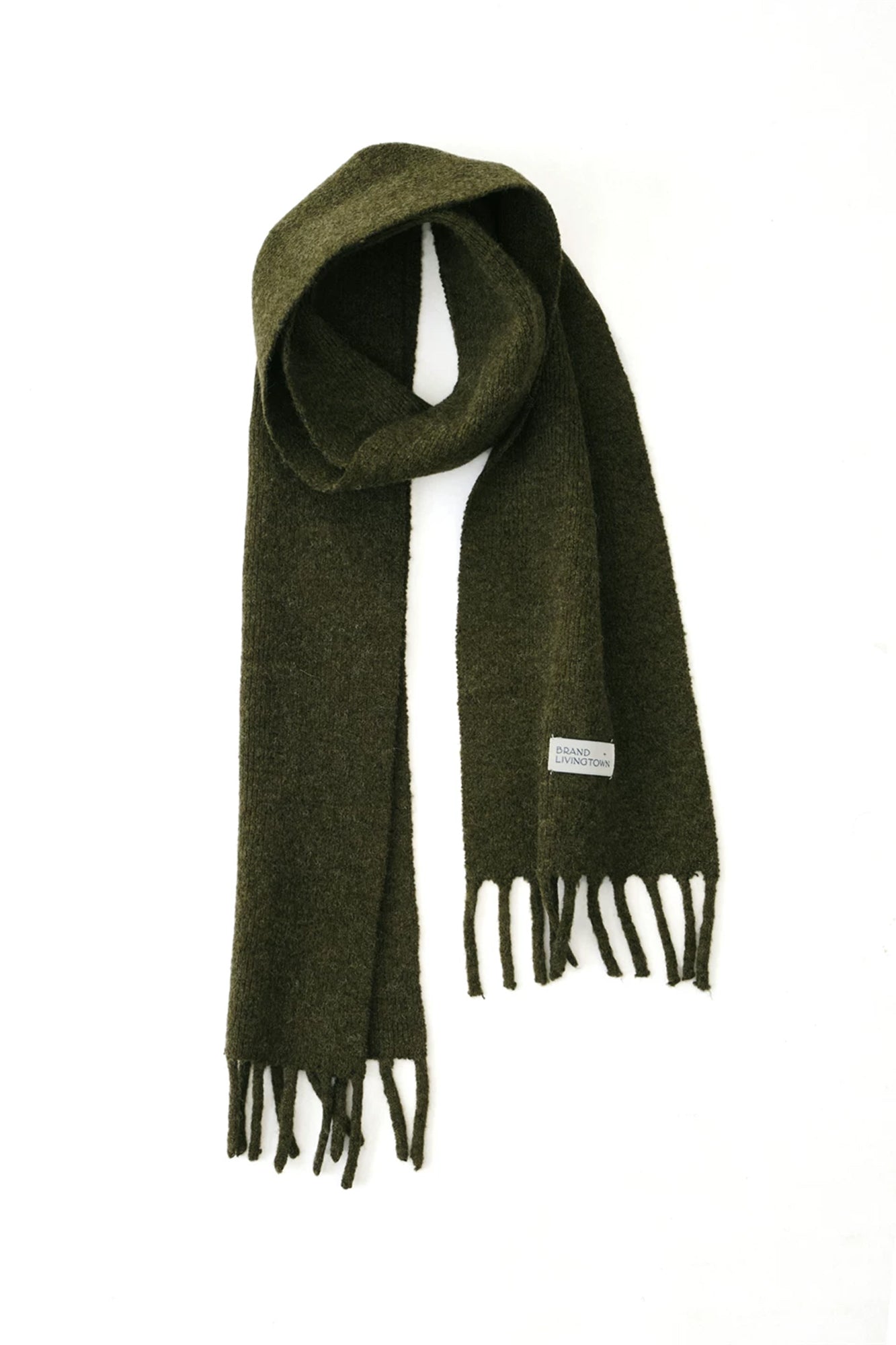 LIVINGTOWN Essential Wool-Blend Fringe Scarf