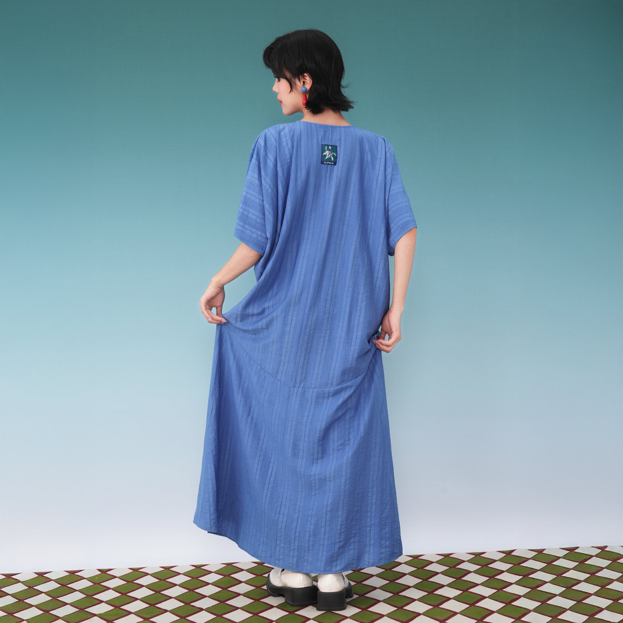 NOPMOB Spliced Floral Draped Maxi Dress