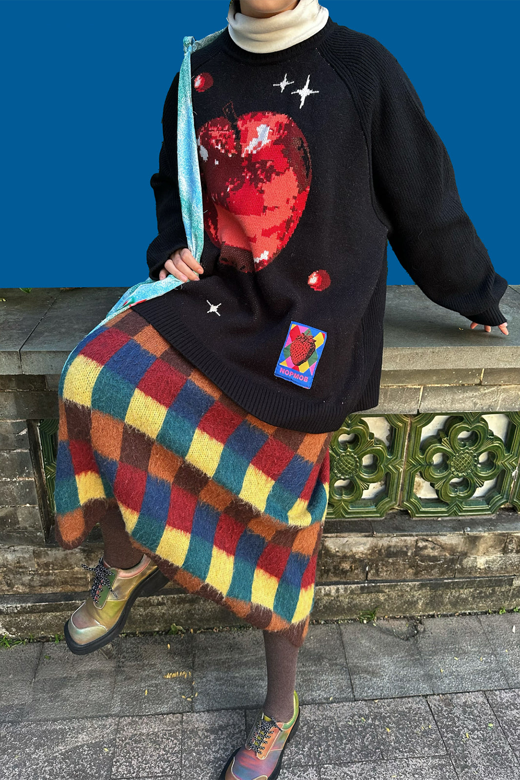 NOPMOB Star Apple Graphic Angora Sweater