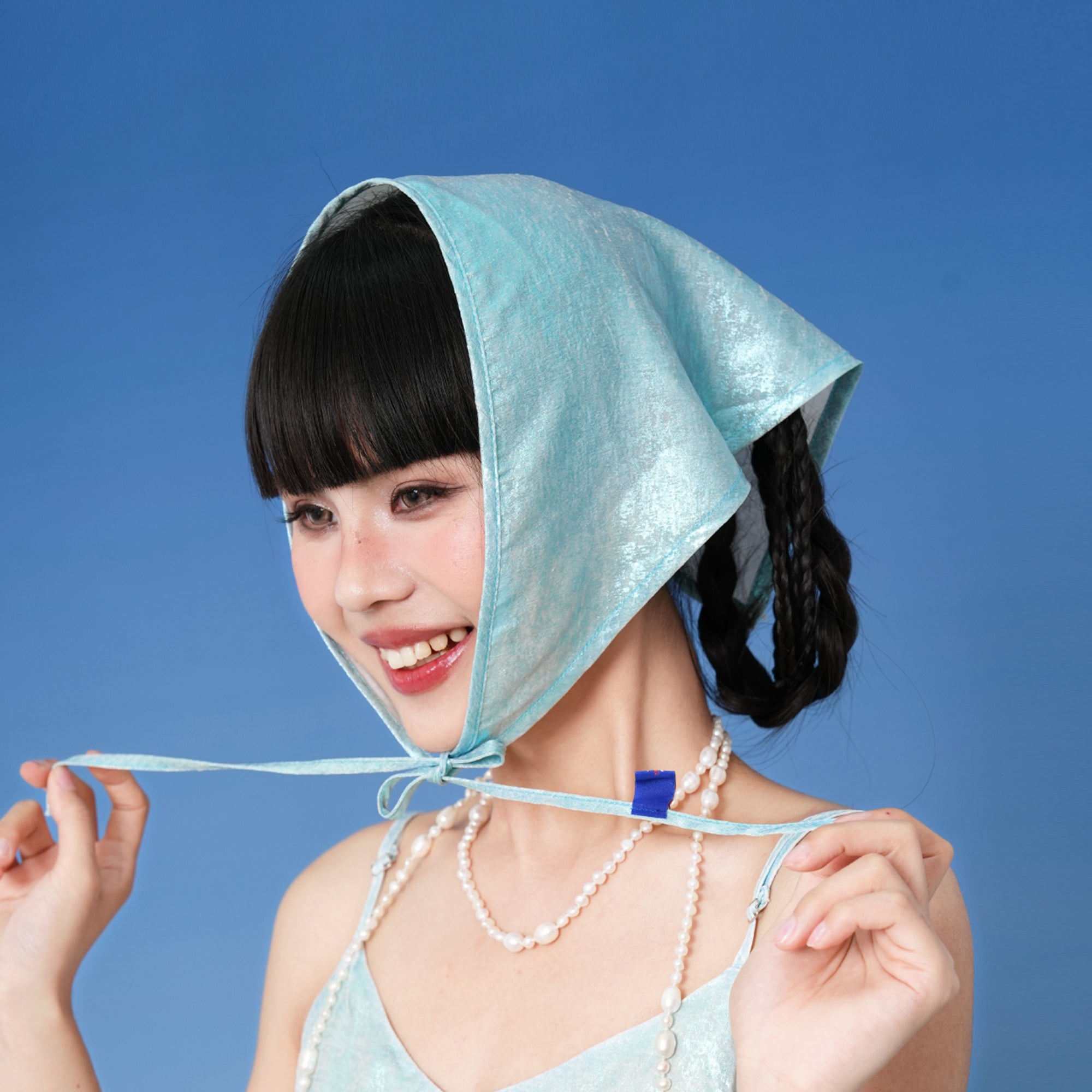 NOPMOB Satin Drawstring Ruched Slip Dress