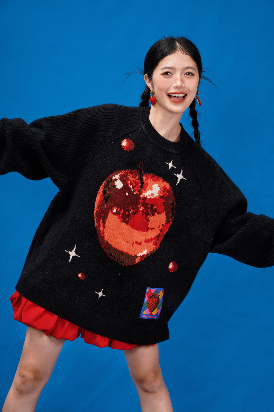 NOPMOB Star Apple Graphic Angora Sweater