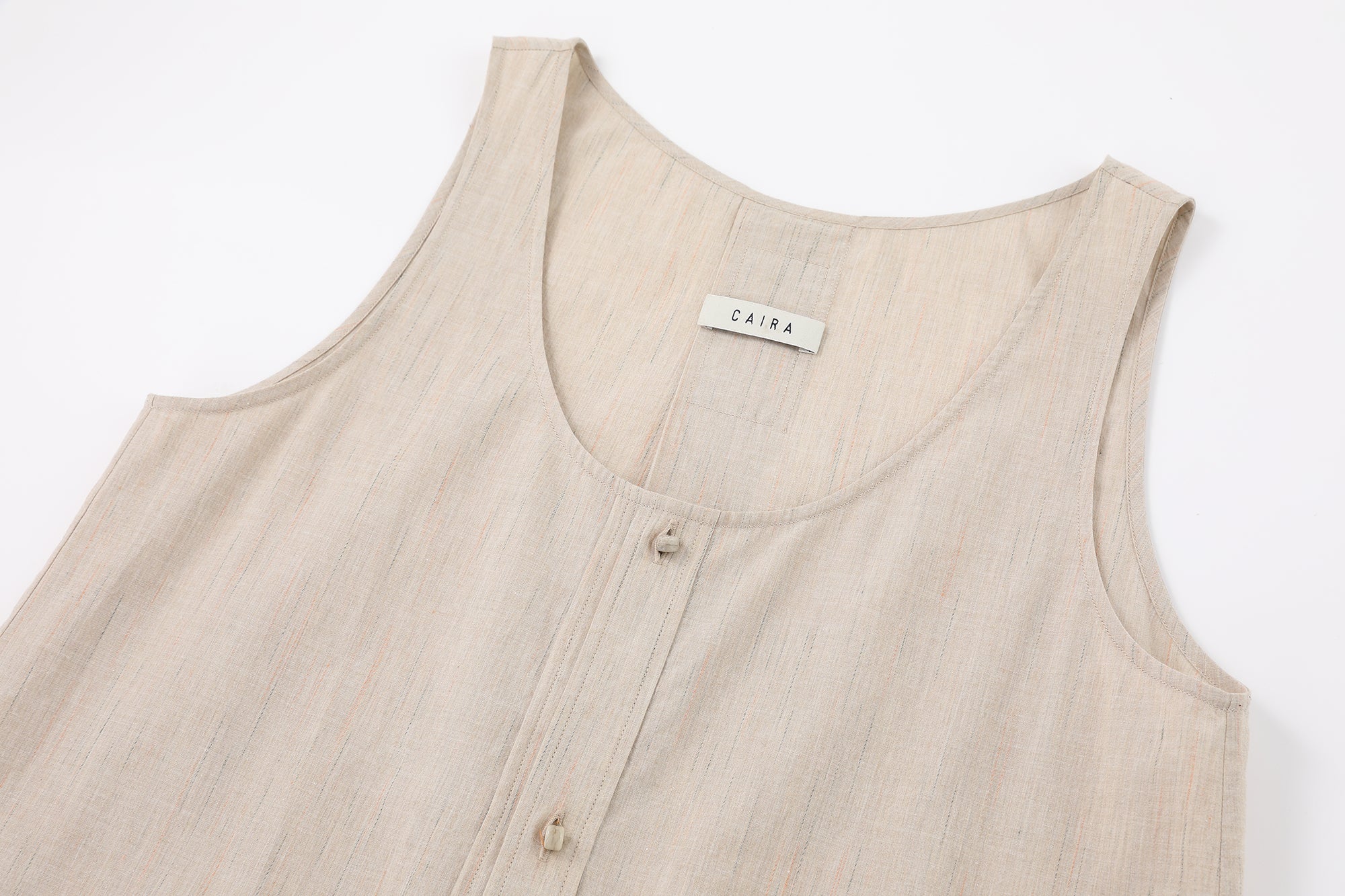 CAIRA Utility Pocket Button-Front Maxi Dress