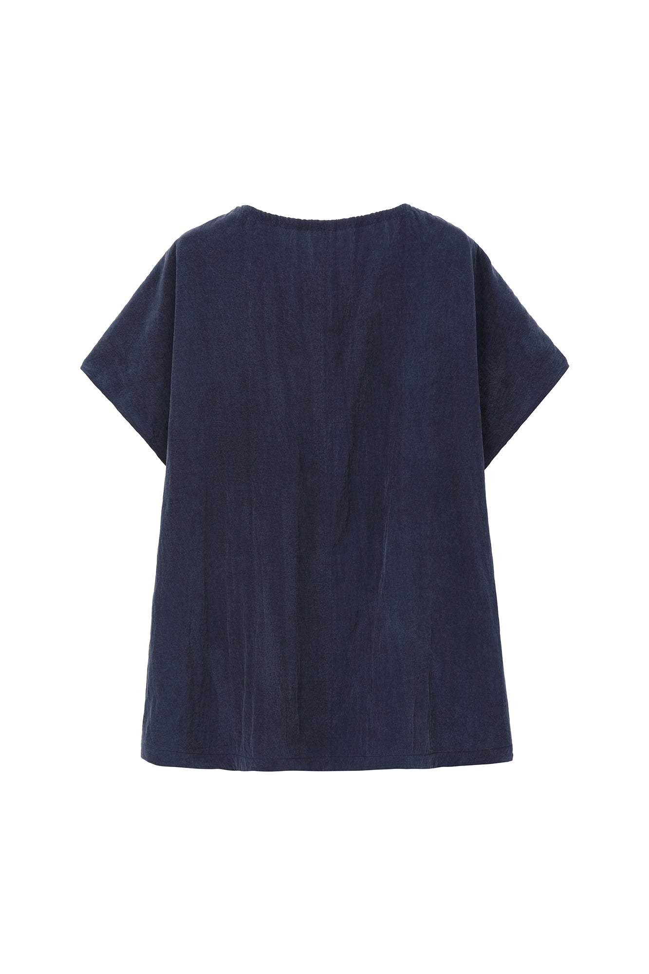 CAIRA Washed Drawstring Neck T-Shirt