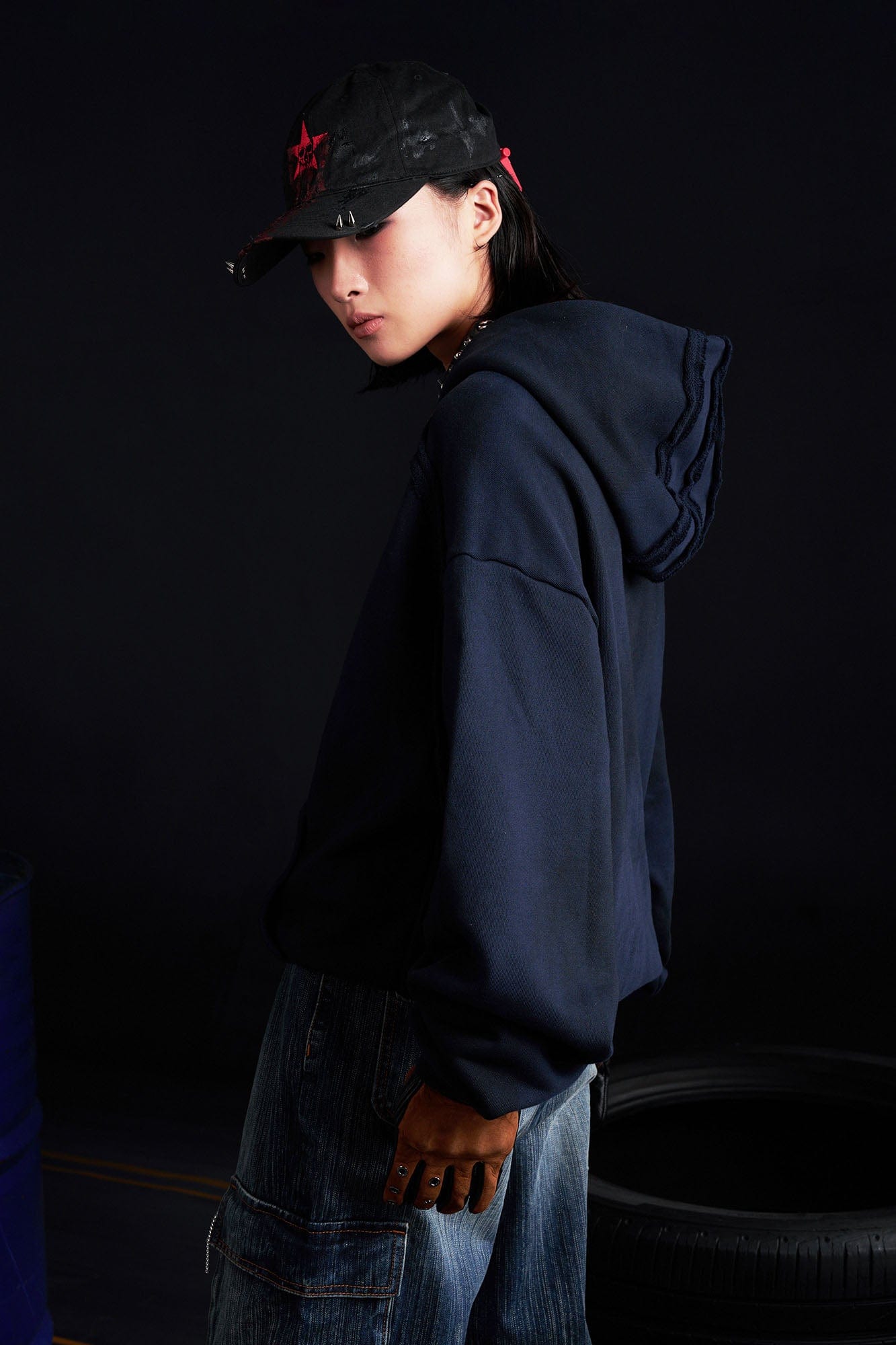 RECOVER ZONE LOGO Embroidered Dirty Wash Hoodie, premium urban and streetwear designers apparel on PROJECTISR.com, RECOVER ZONE