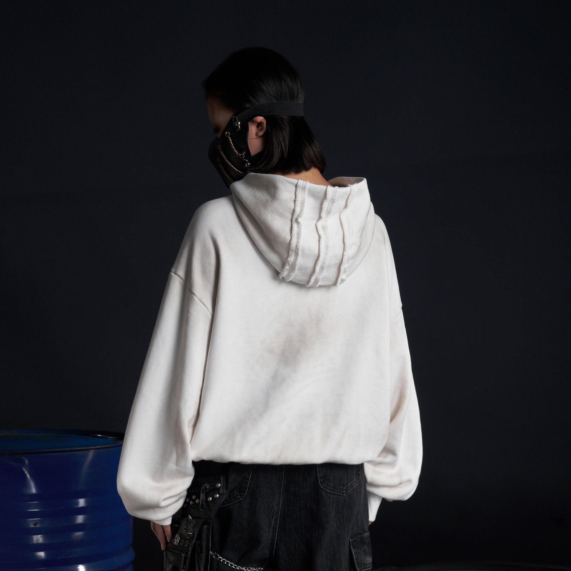 RECOVER ZONE LOGO Embroidered Dirty Wash Hoodie, premium urban and streetwear designers apparel on PROJECTISR.com, RECOVER ZONE