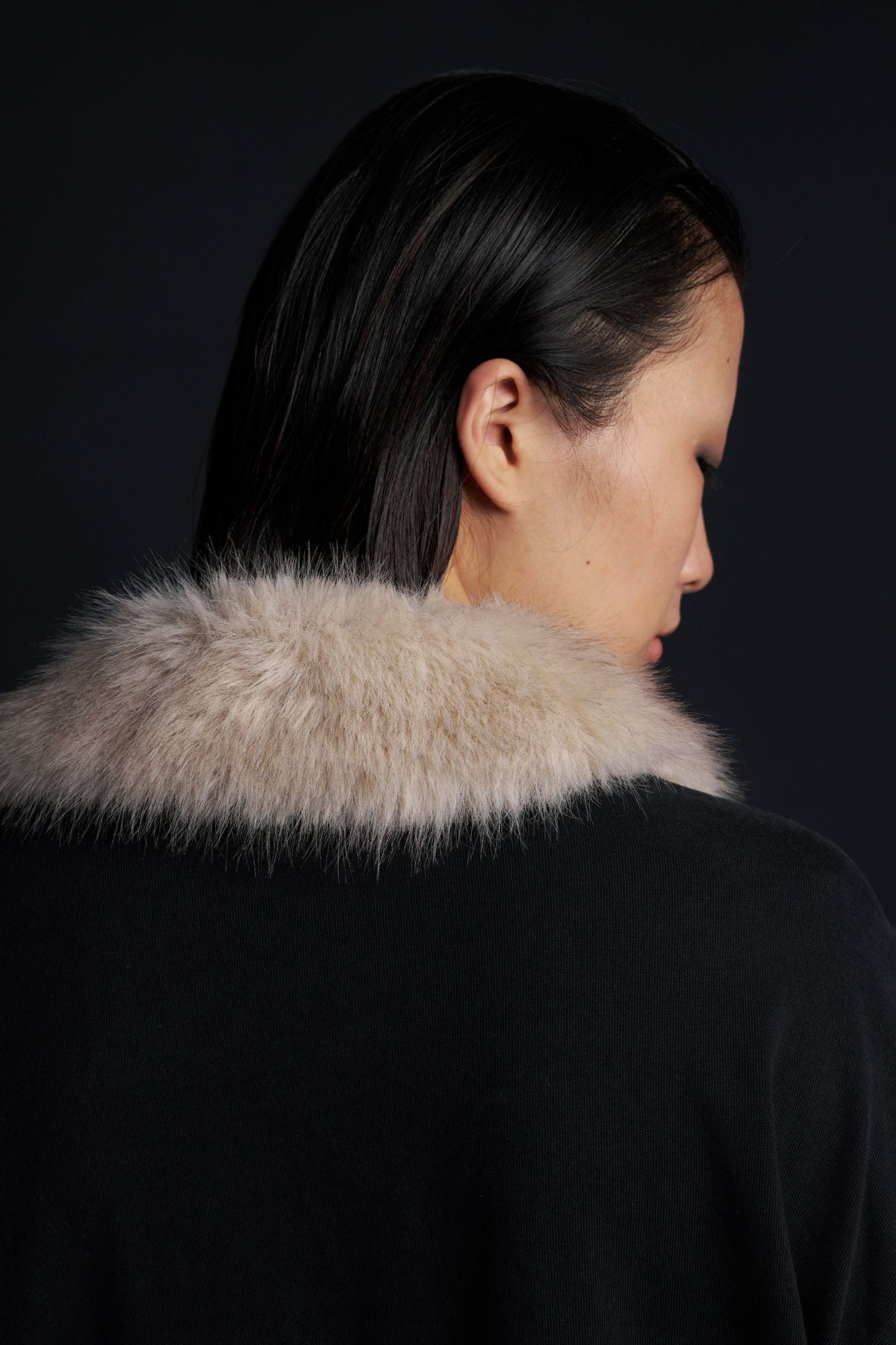 RECOVER ZONE Detachable Faux Fur Collar Long Sleeve Shirt, premium urban and streetwear designers apparel on PROJECTISR.com, RECOVER ZONE