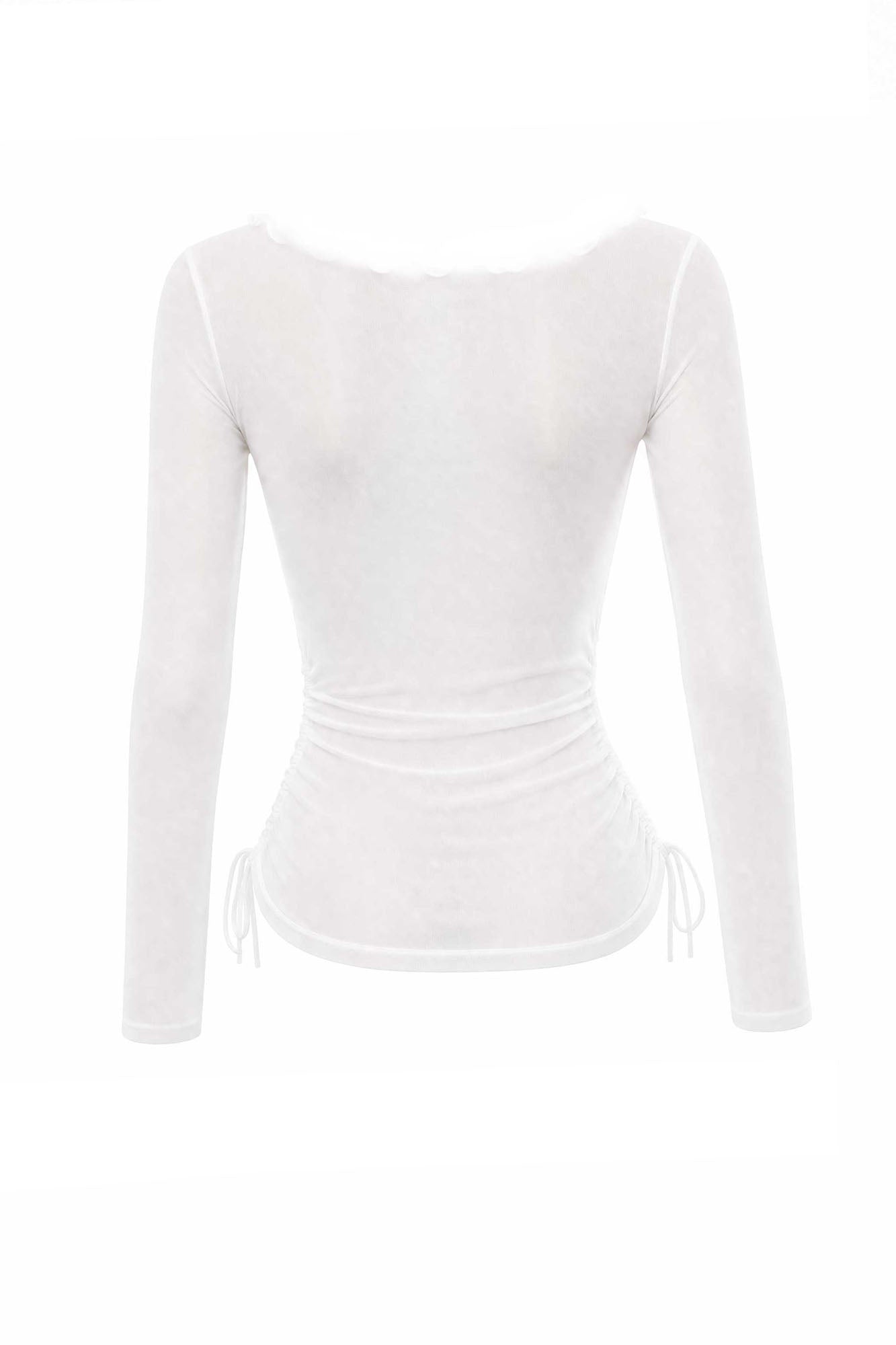 EMOHA Sheer Skull Graphic Long-Sleeve Tee