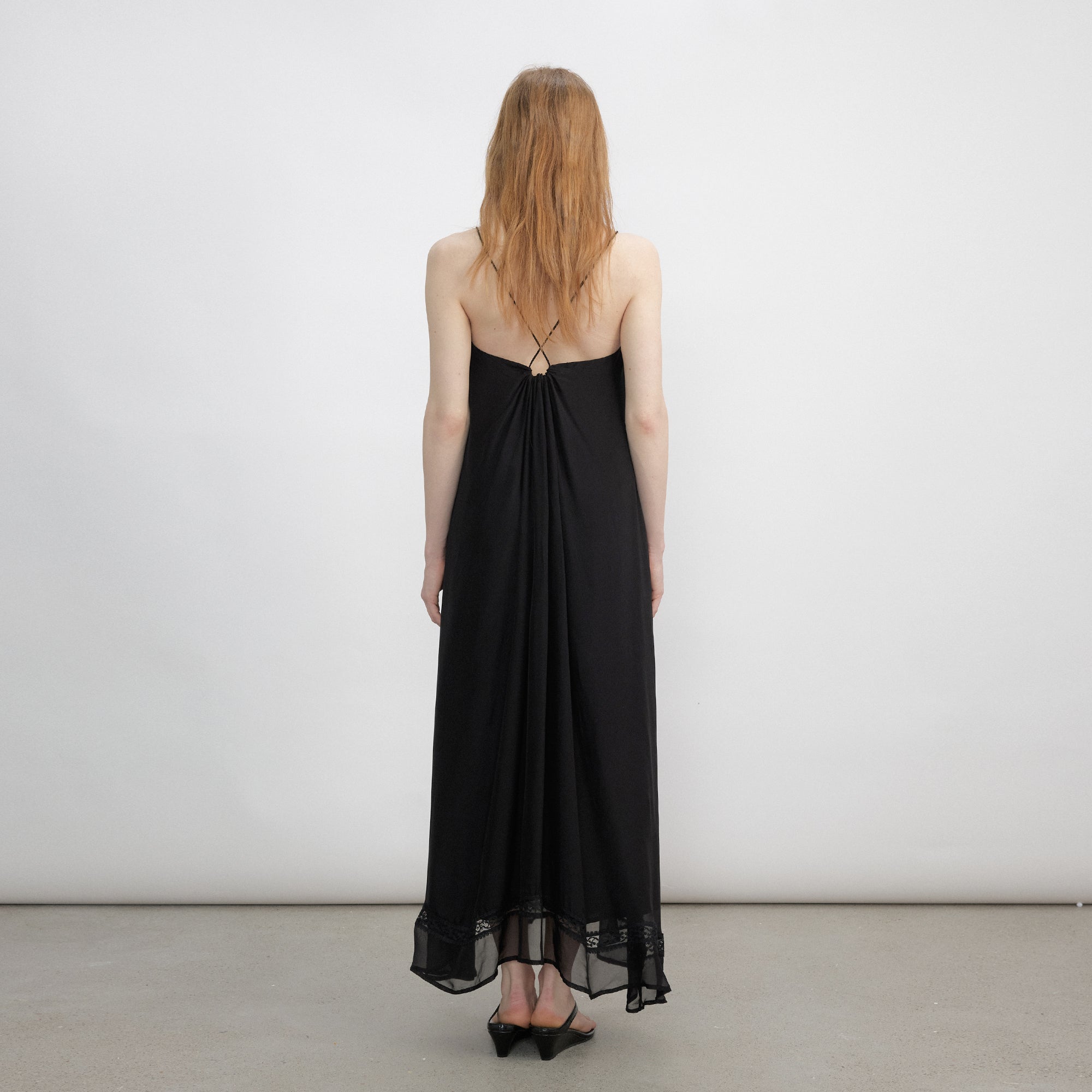 VERSION9 Beaded Strap Ruched Maxi Dress