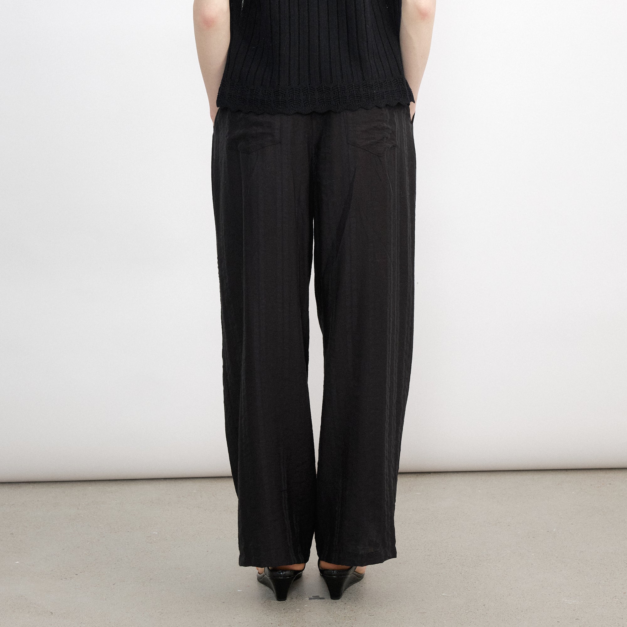 VERSION9 Beaded Drawstring Wide-Leg Pants