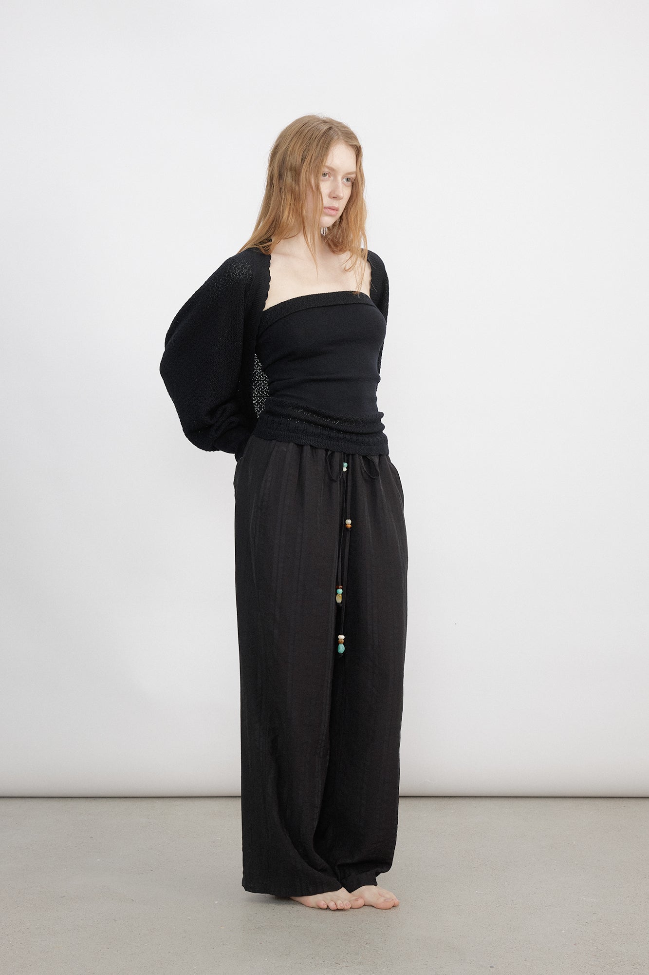 VERSION9 Pointelle Tube Top & Shrug Knit Set