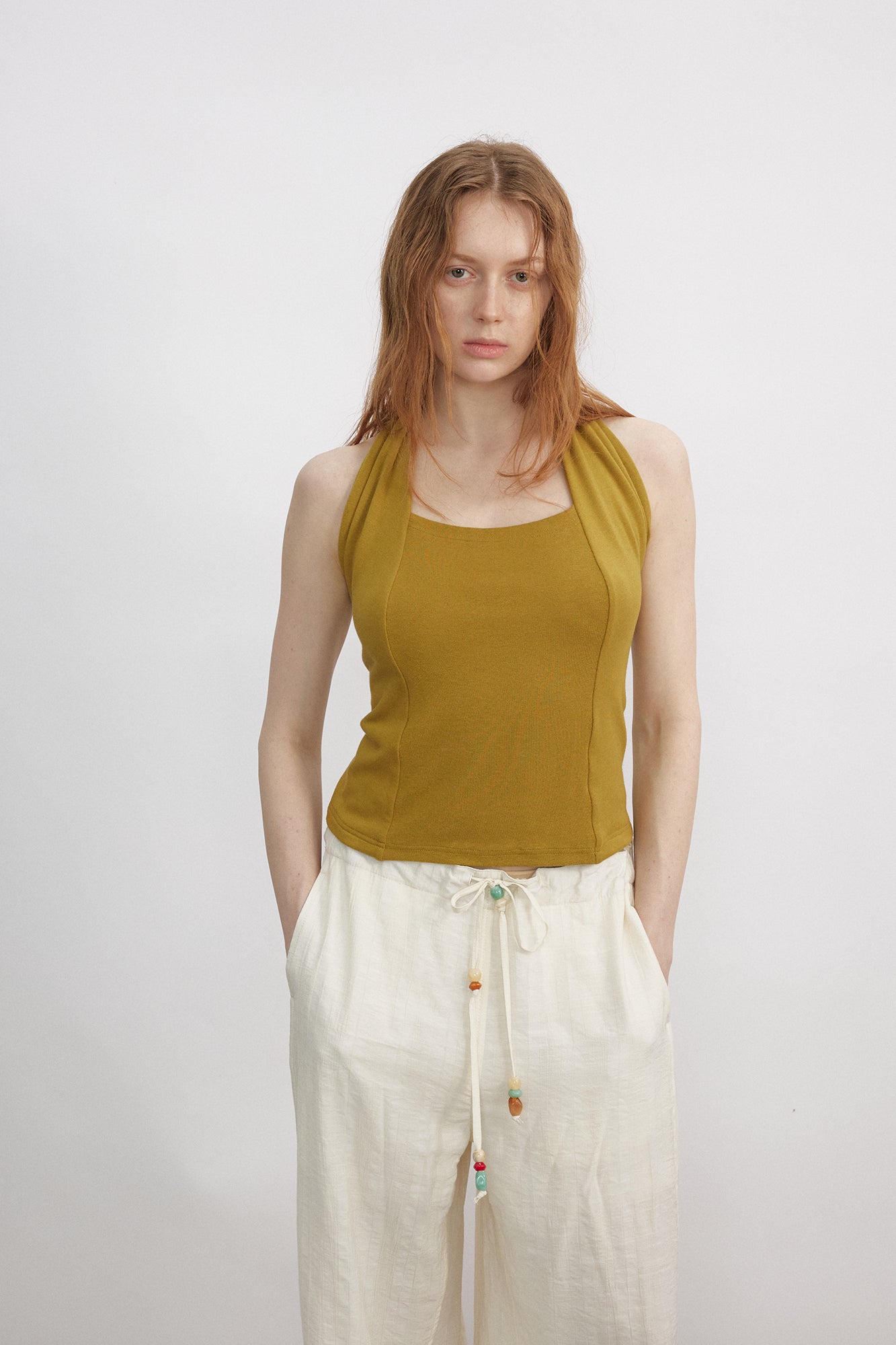 VERSION9 Modern Square-Neck Halter Top