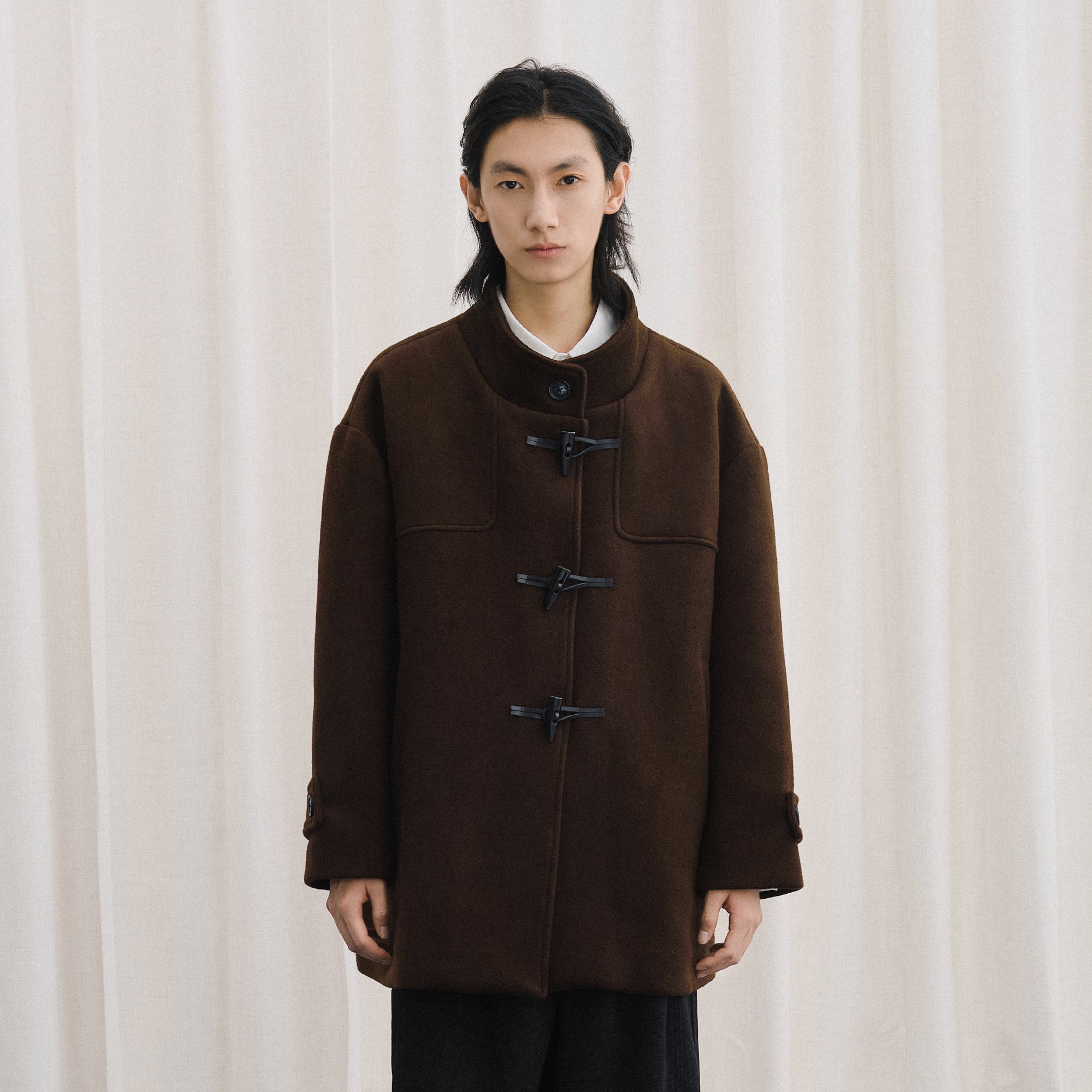 LIVINGTOWN Classic Toggle Wool-Blend Coat