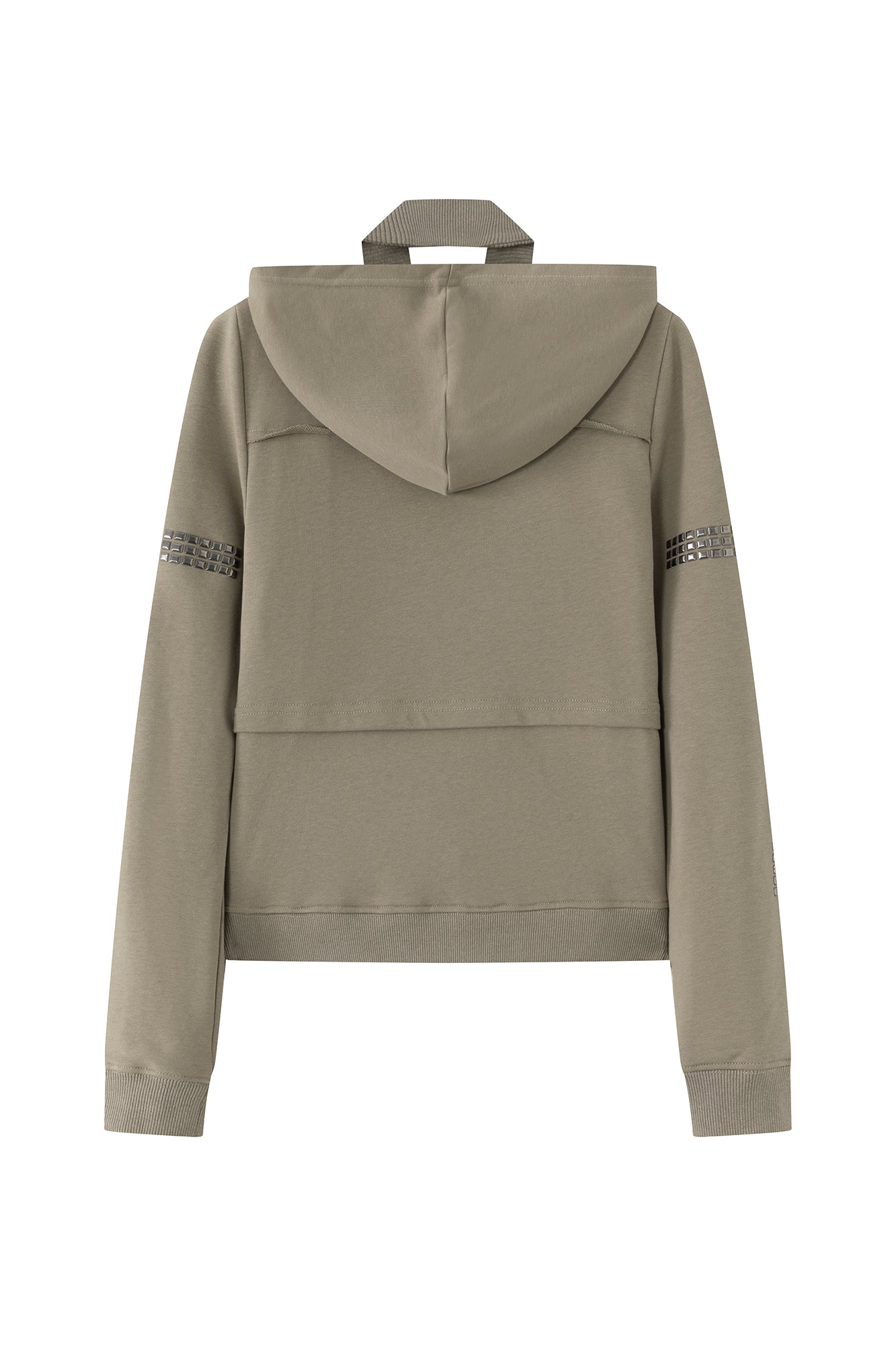 CESTNOUS Punk Metal-Button Napoleon Zip-Up Hoodie