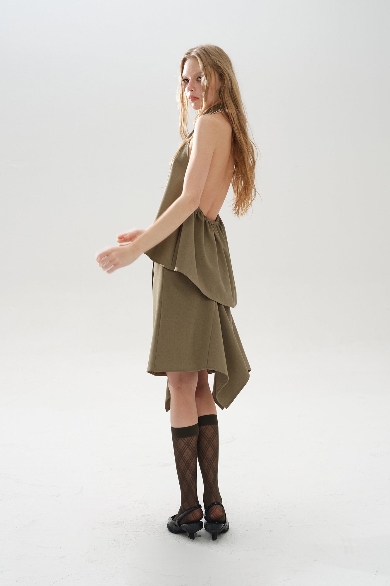 LAYERS Asymmetrical Wrap Layered Skirt