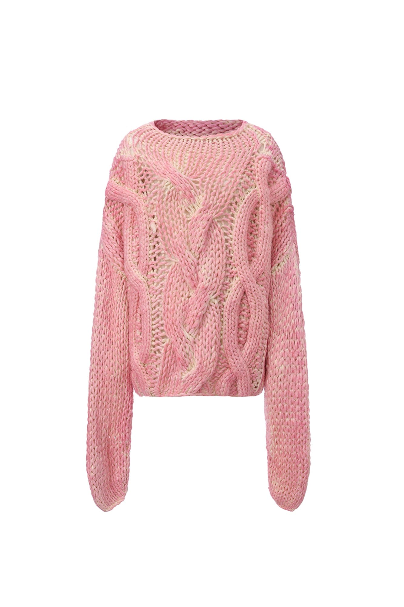 VANN VALRENCE Chunky Open-Knit Spray-Dyed Sweater