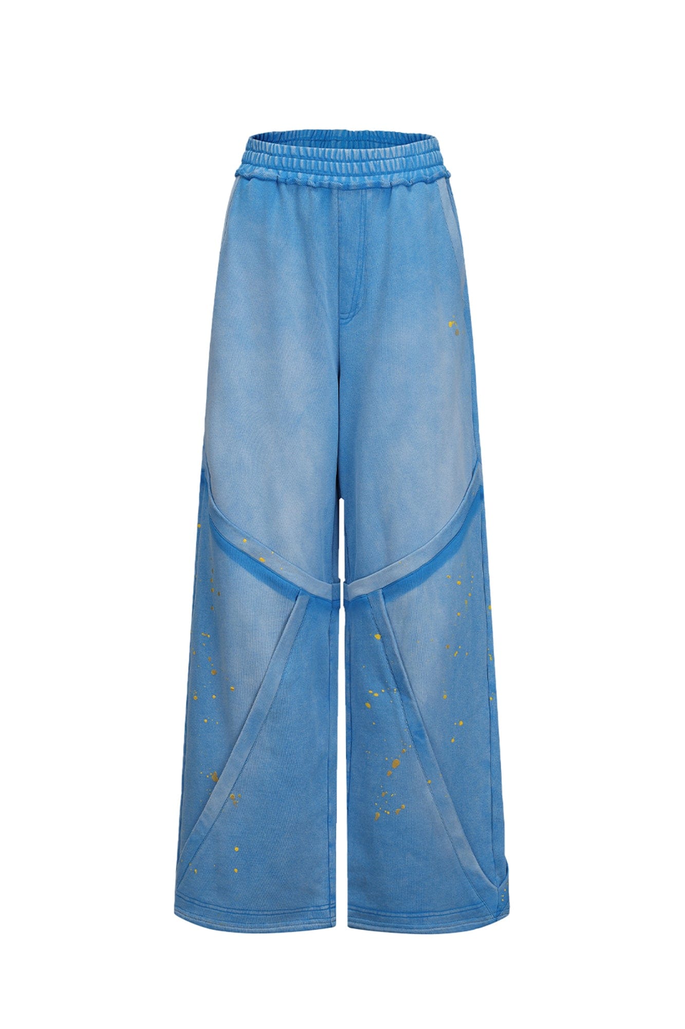 VANN VALRENCE Washed Paint-Splattered Paneled Pants