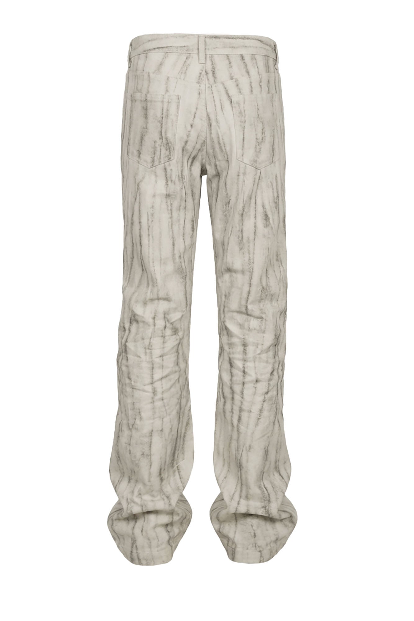 EMOHA Striped Washed Flared Jeans