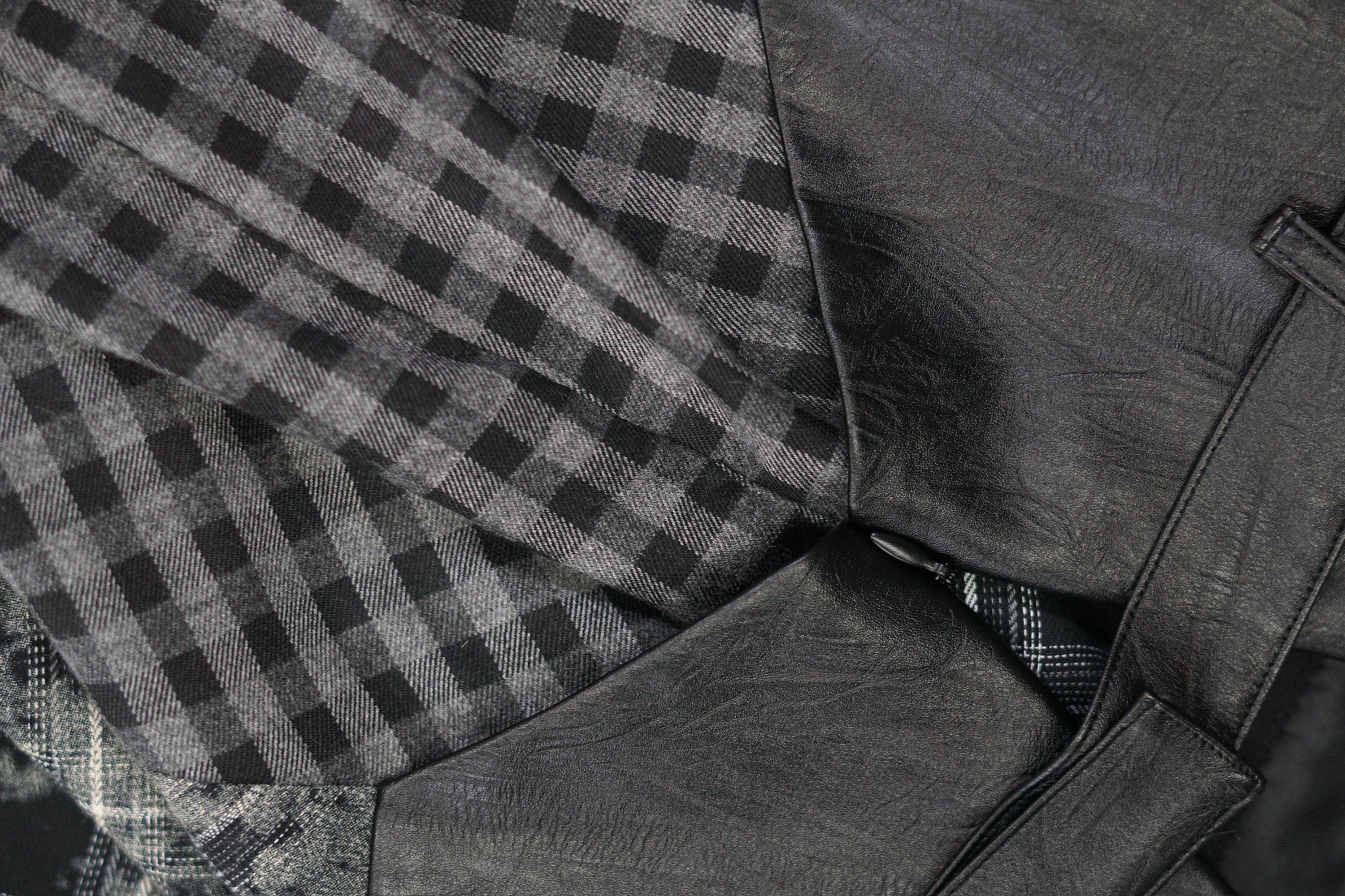 CESTNOUS Asymmetrical Belted Faux Leather Waist Skirt