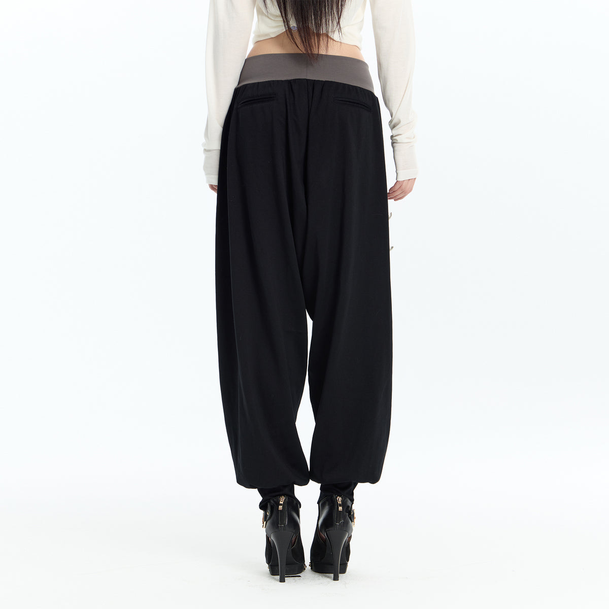 FAYCHUI Side Toggle Balloon Pants