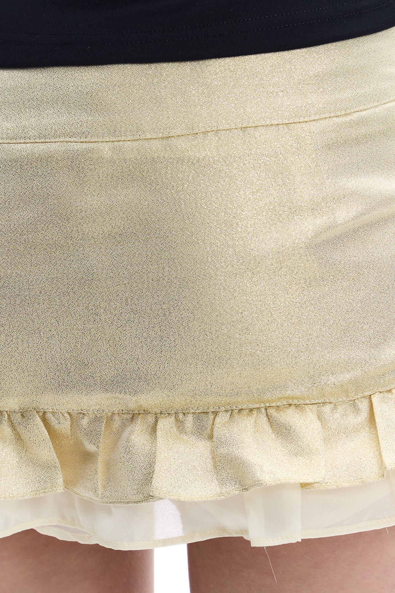 FAYCHUI Asymmetrical Double-Ruffle Skirt