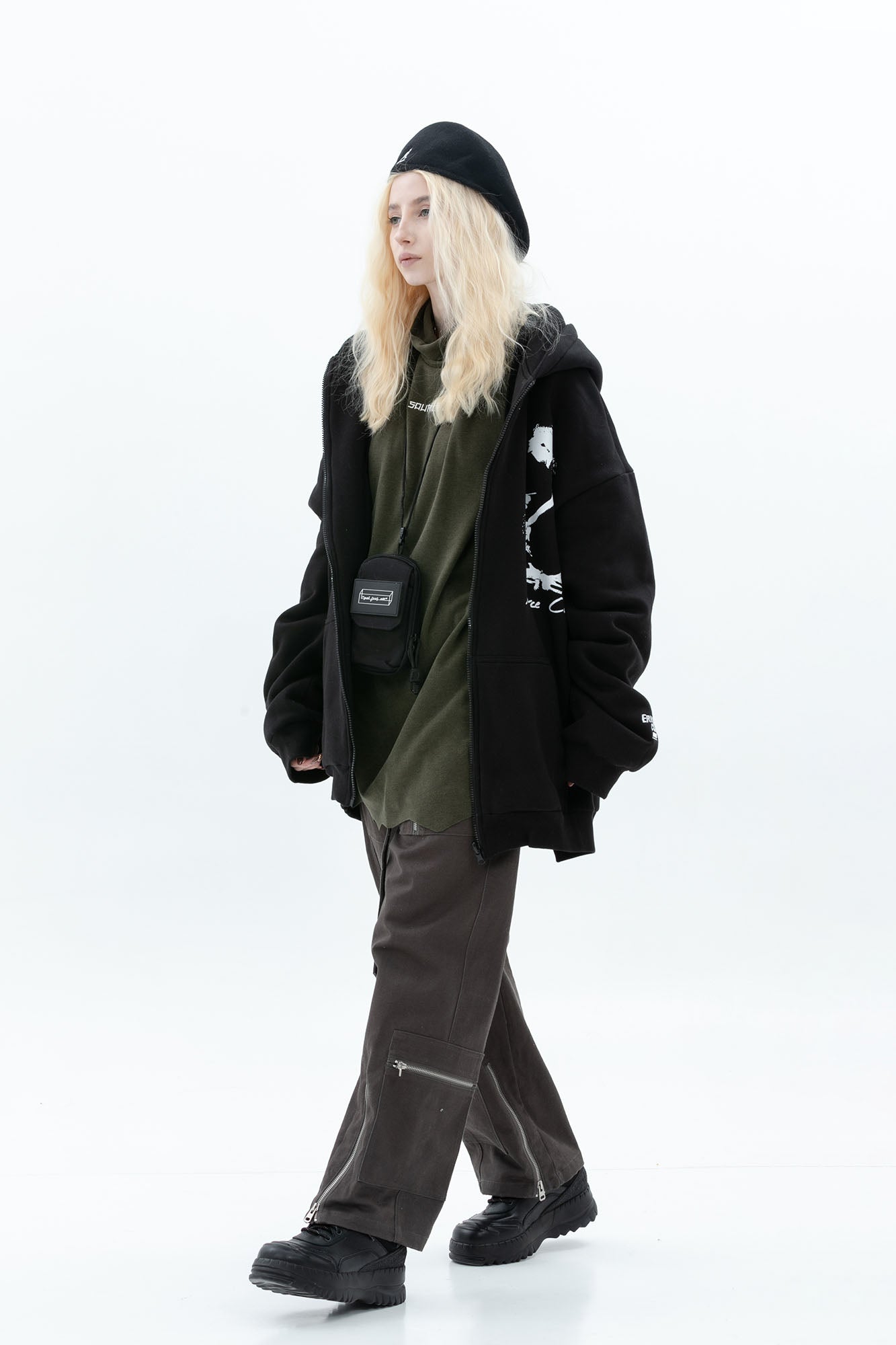 ERROR CODE ROBOT Fleetwood Mac Graphic Oversized Hooded Jacket