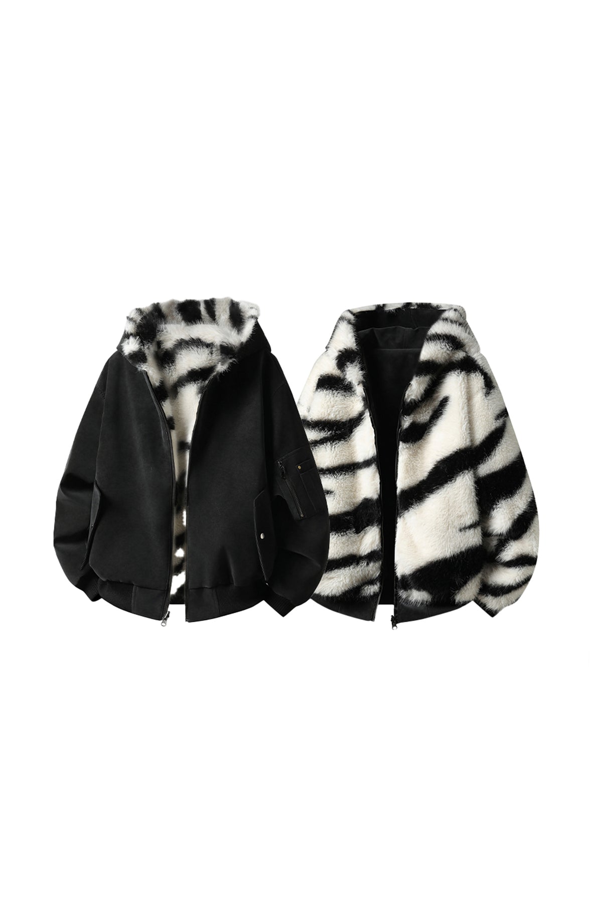 FREE CENTER Reversible Hooded Puffer Jacket