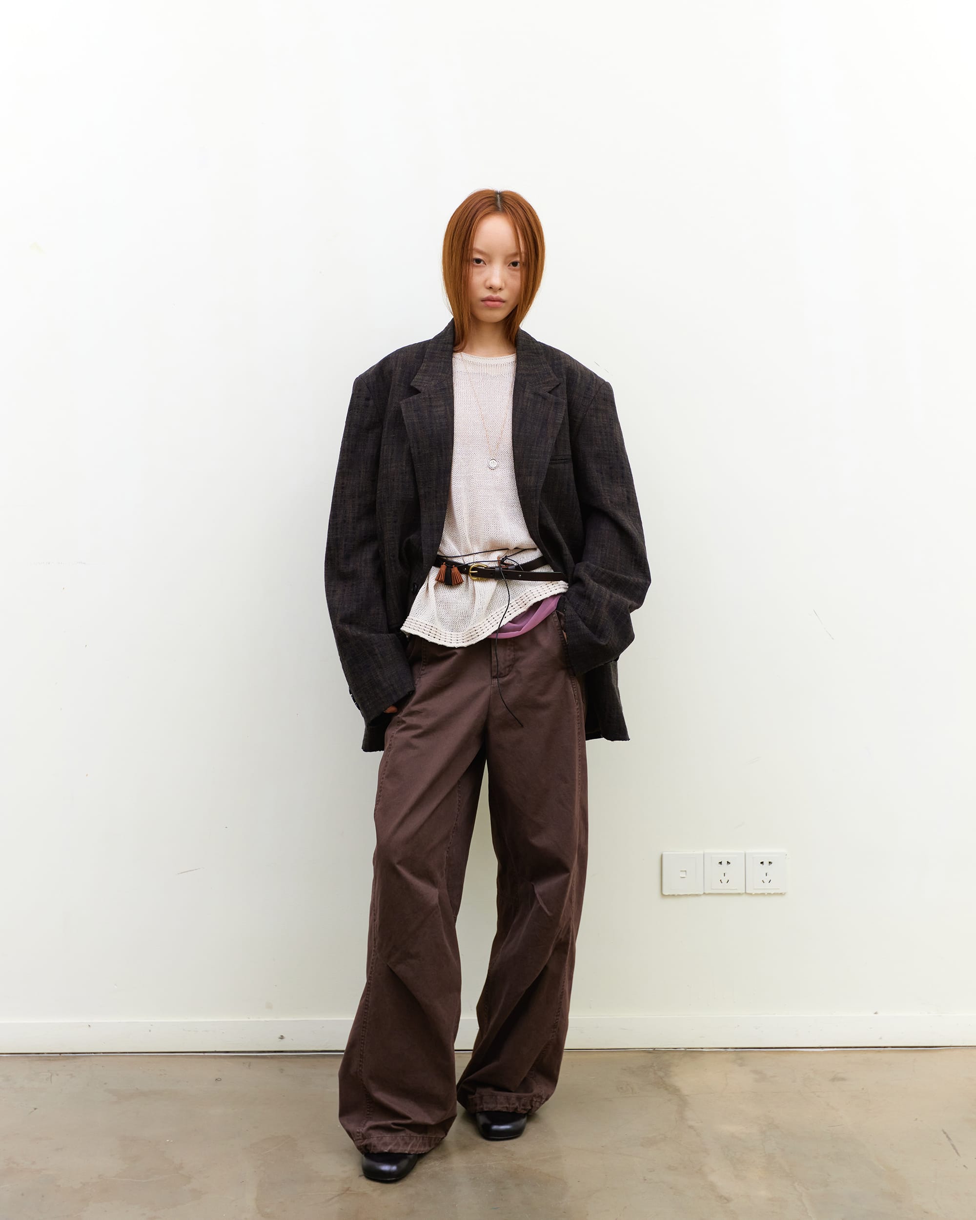 NEVERSEEZ Distressed Washed Drawstring Cuff Trousers