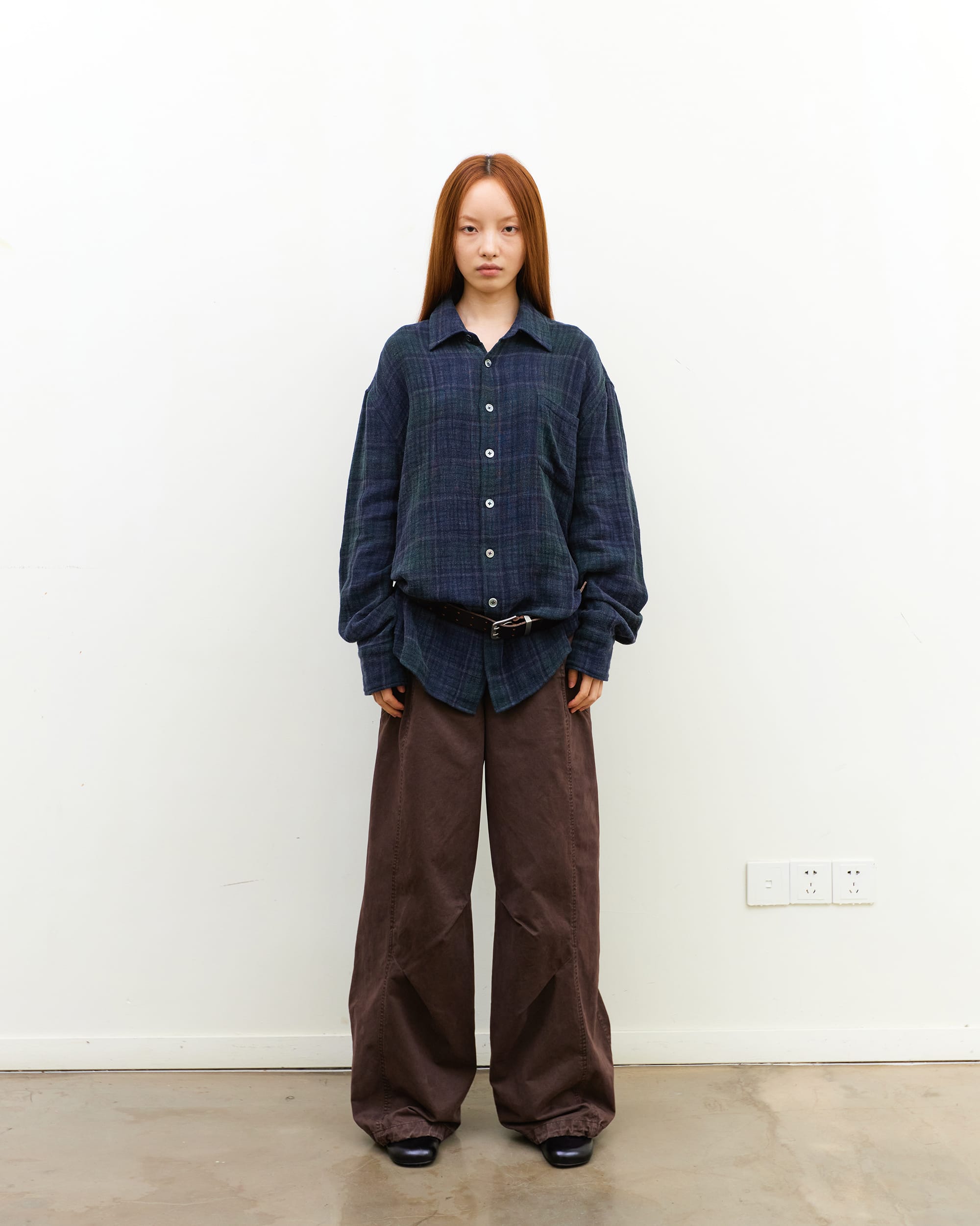 NEVERSEEZ Distressed Washed Drawstring Cuff Trousers