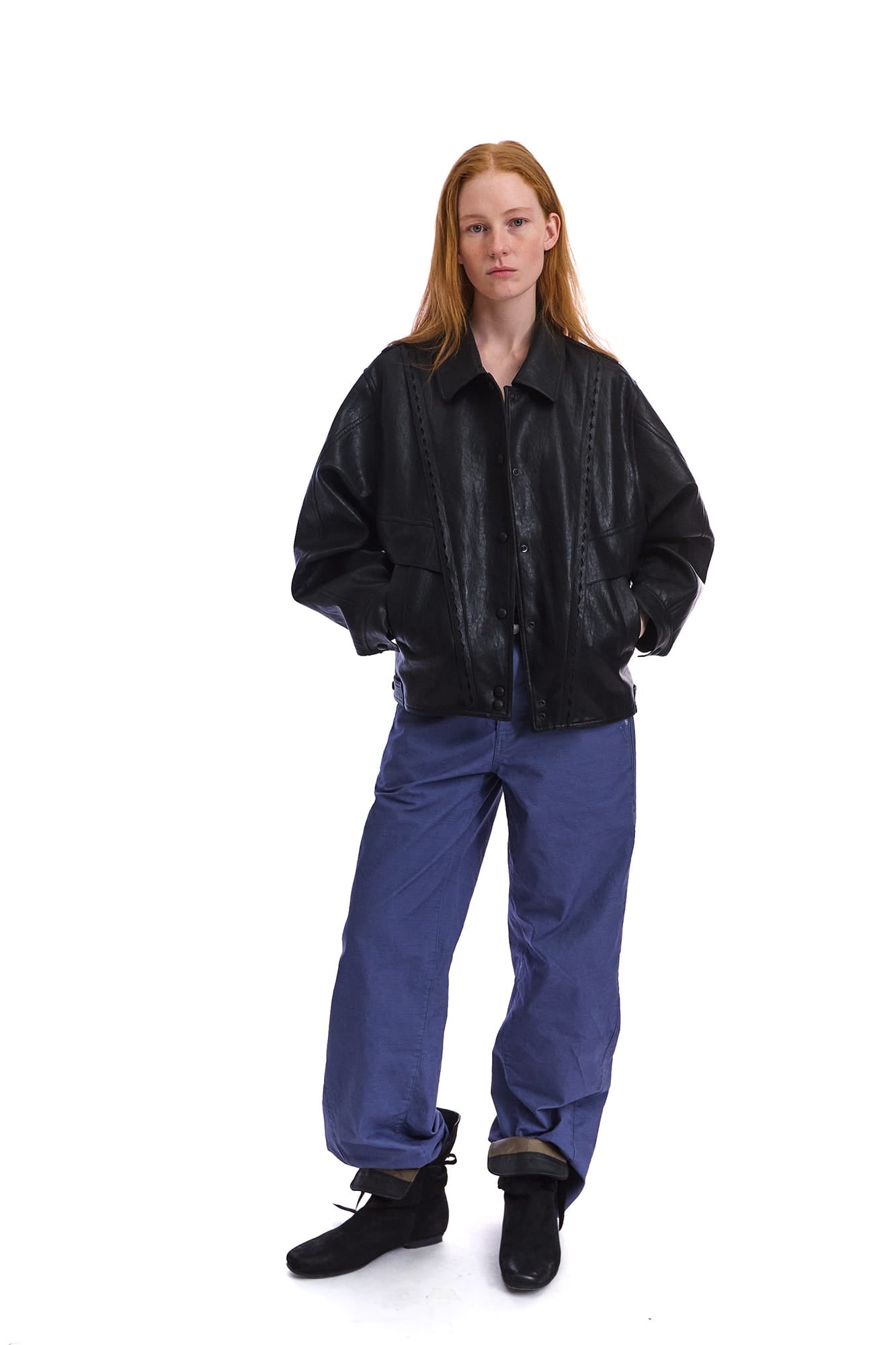 NEVERSEEZ Embroidered Utility Straight-Leg Pants