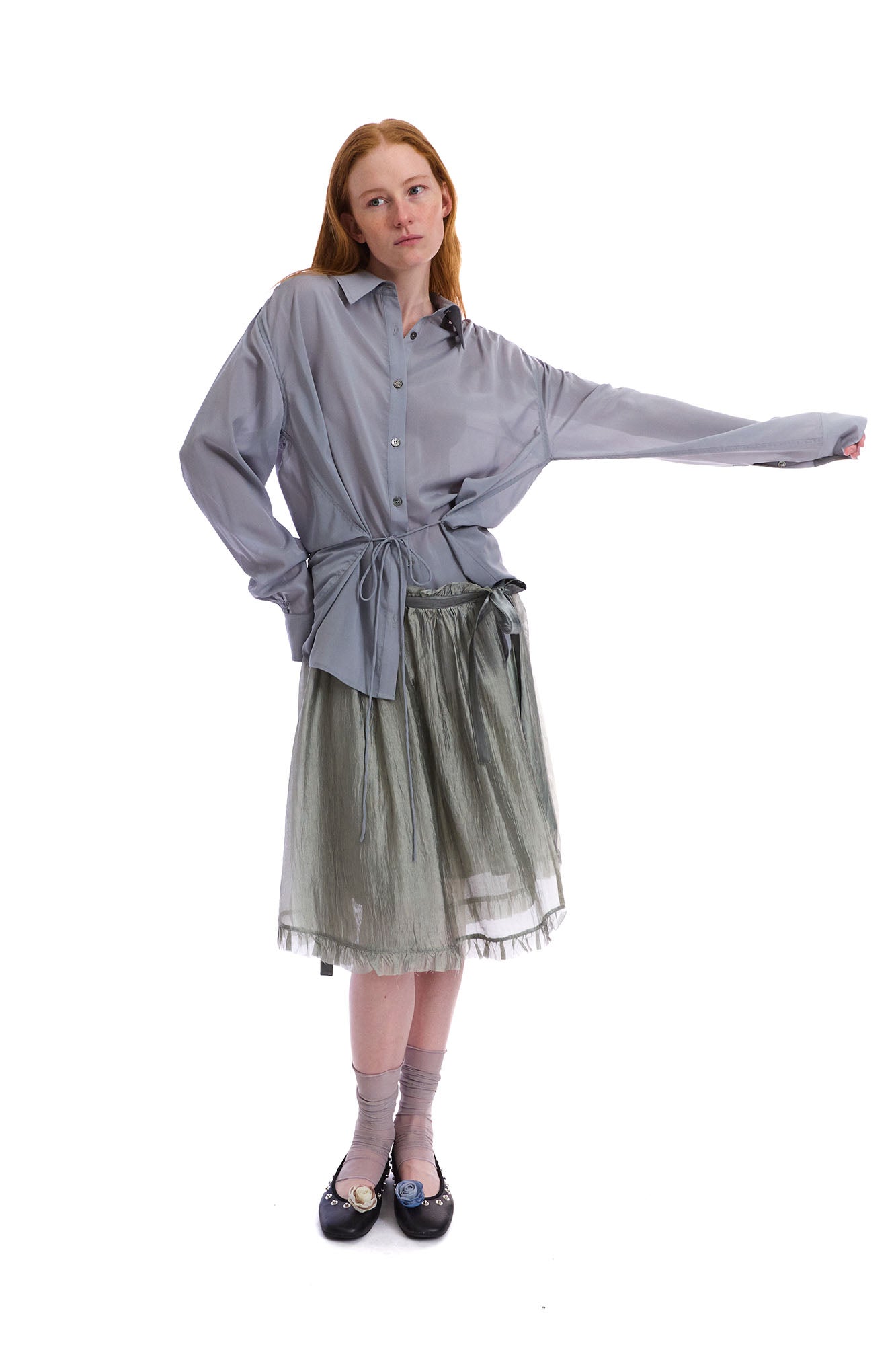 NEVERSEEZ Minimal Acetate Sheer Shirt