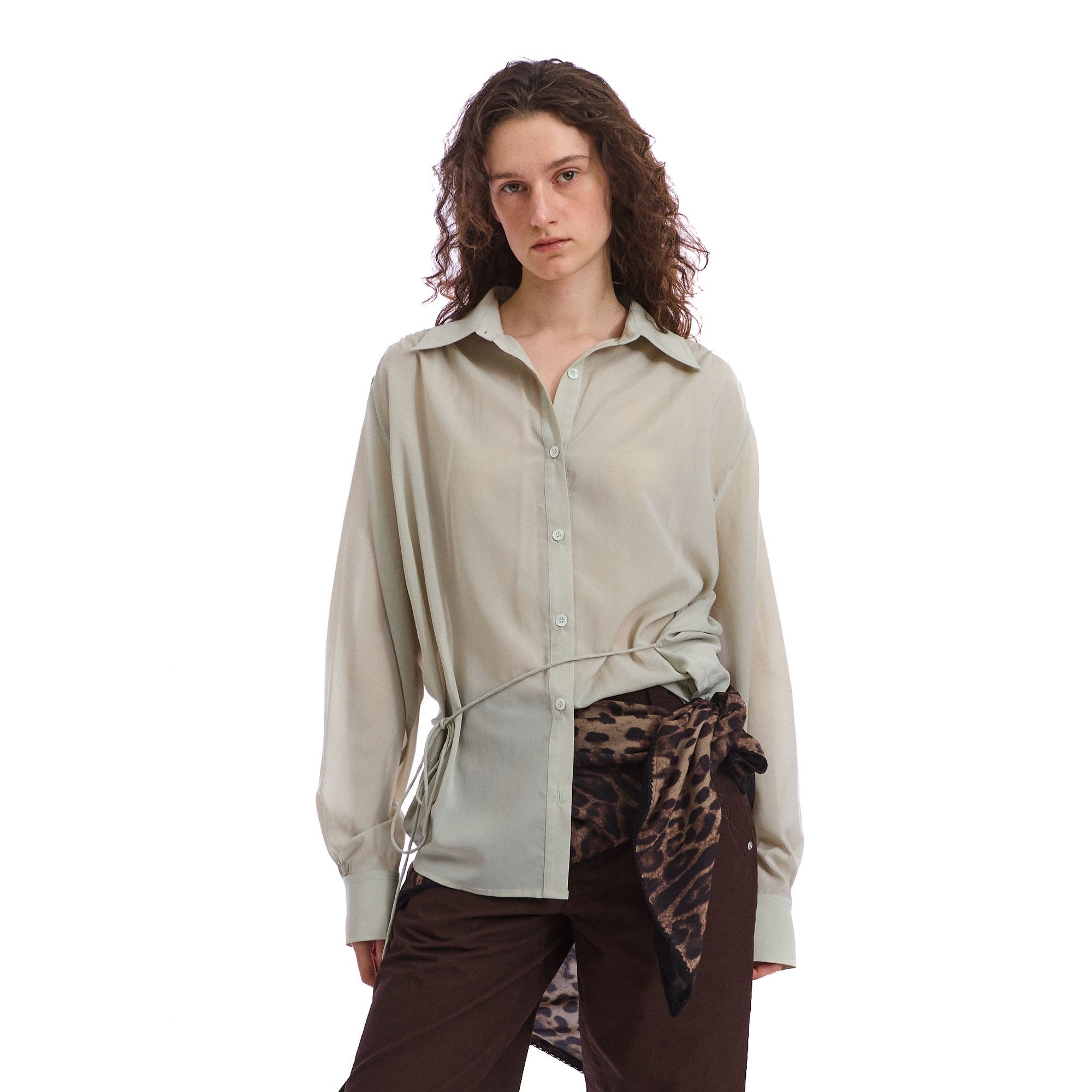 NEVERSEEZ Minimal Acetate Sheer Shirt