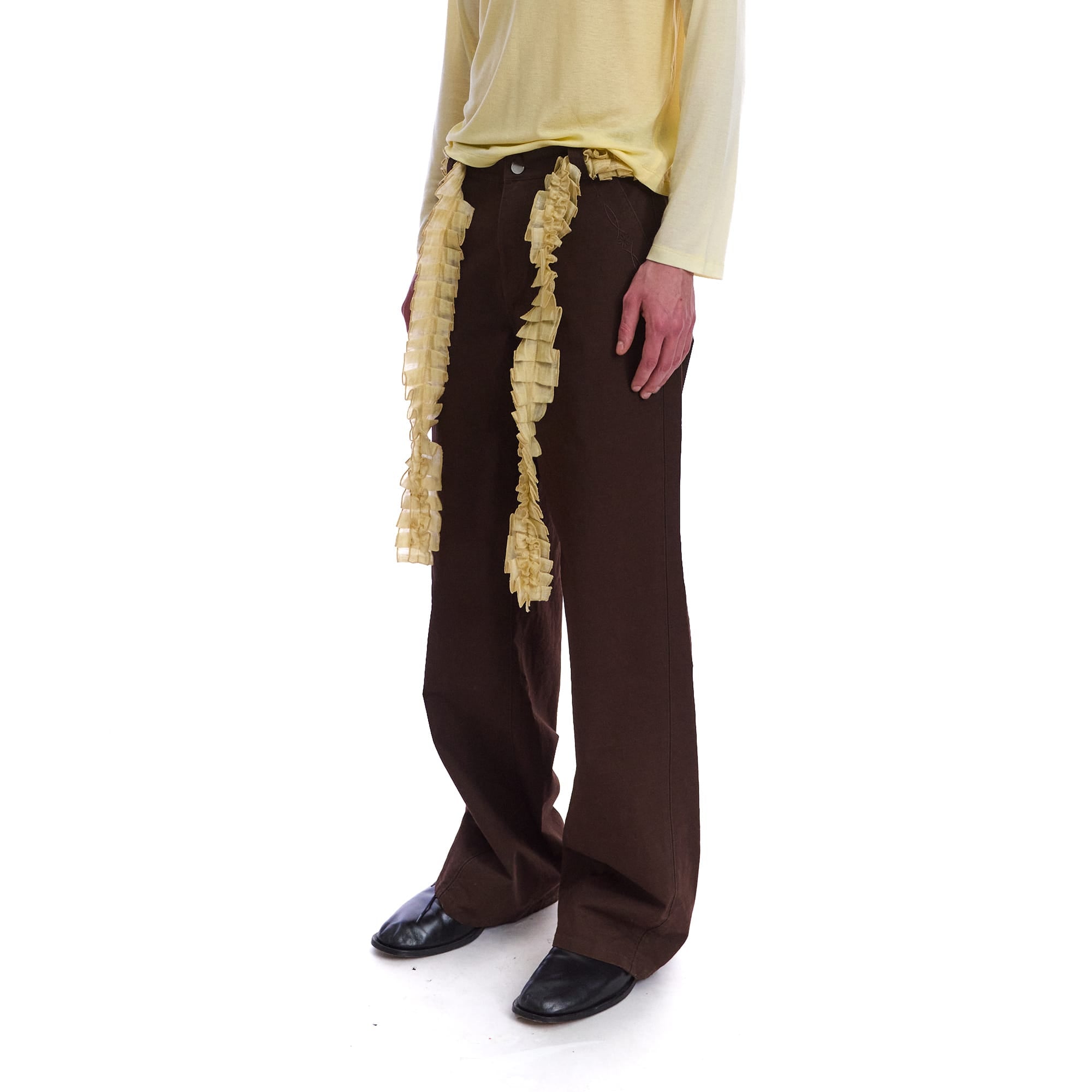 NEVERSEEZ Embroidered Utility Straight-Leg Pants
