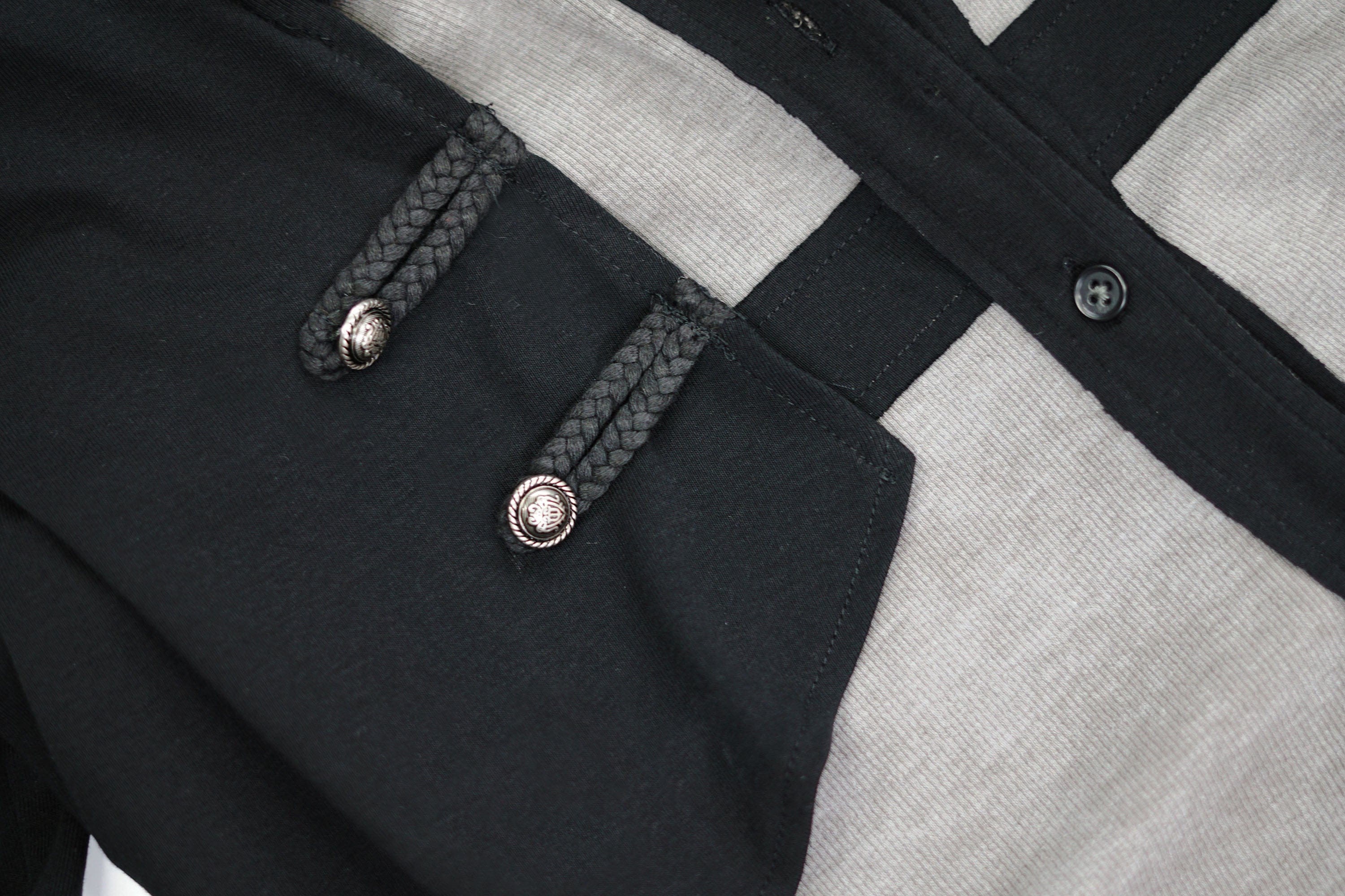 CESTNOUS Layered Hooded Ruched Cinched Waist Top