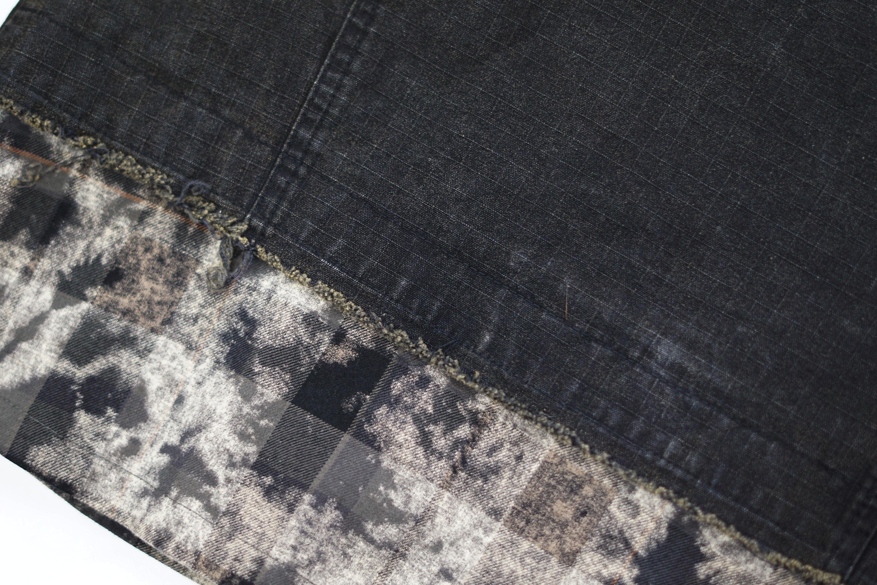 CESTNOUS Washed Camo Layered Cropped Jacket