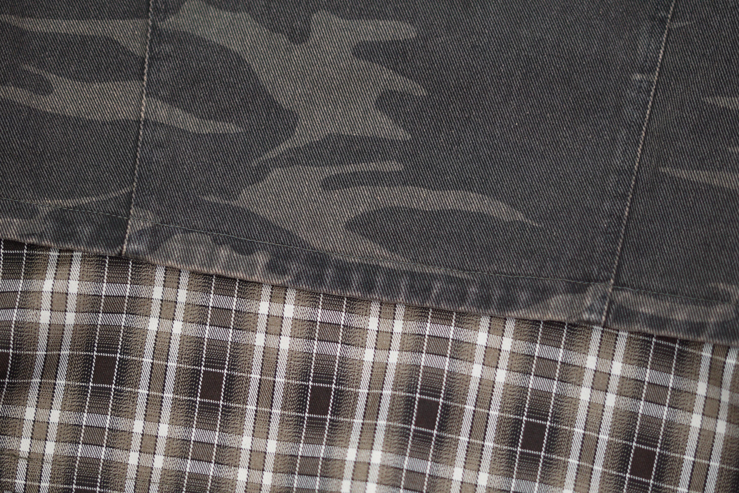 CESTNOUS Washed Camo Layered Cropped Jacket