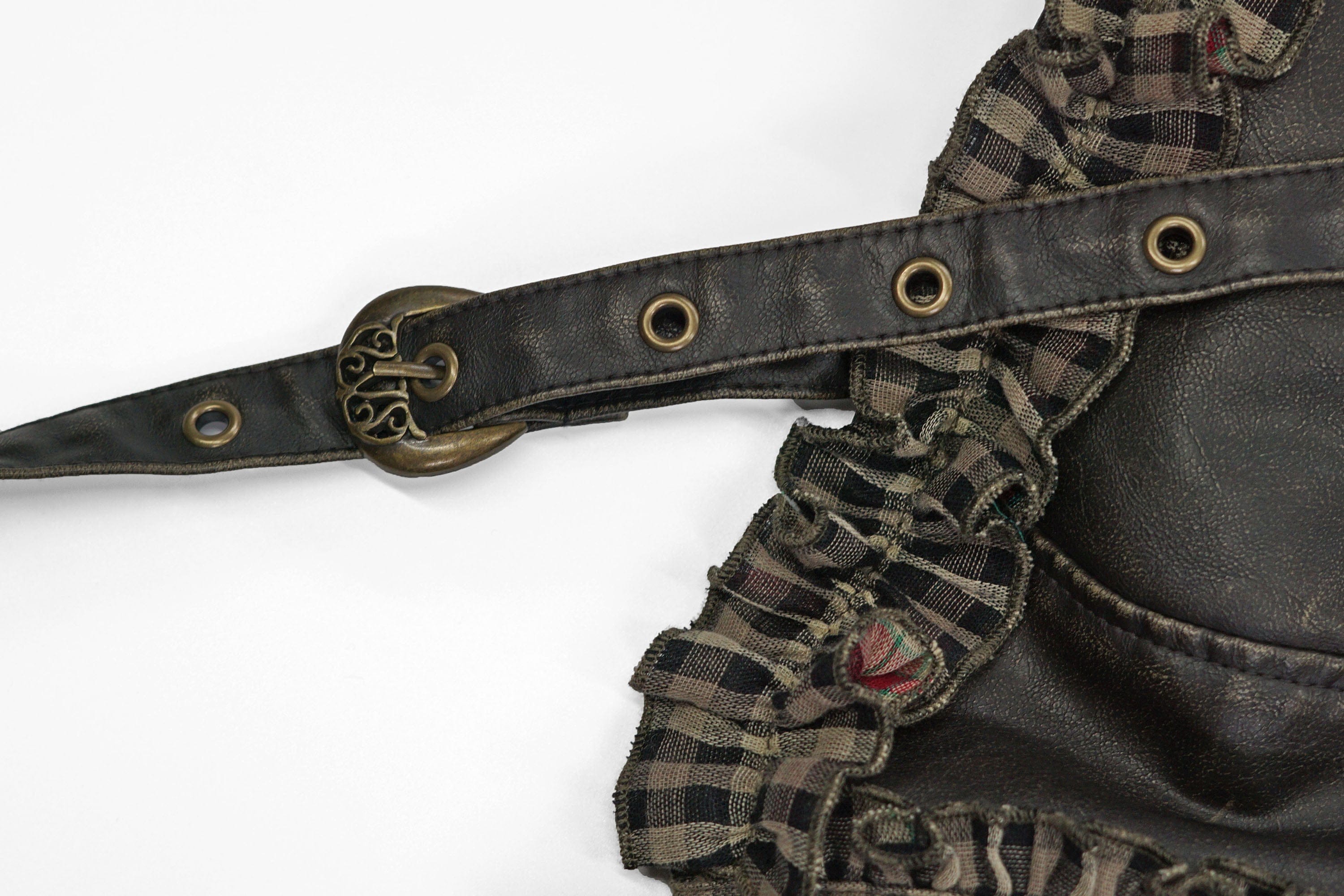 CESTNOUS Ruffled Trim Corset Layered Mini Dress